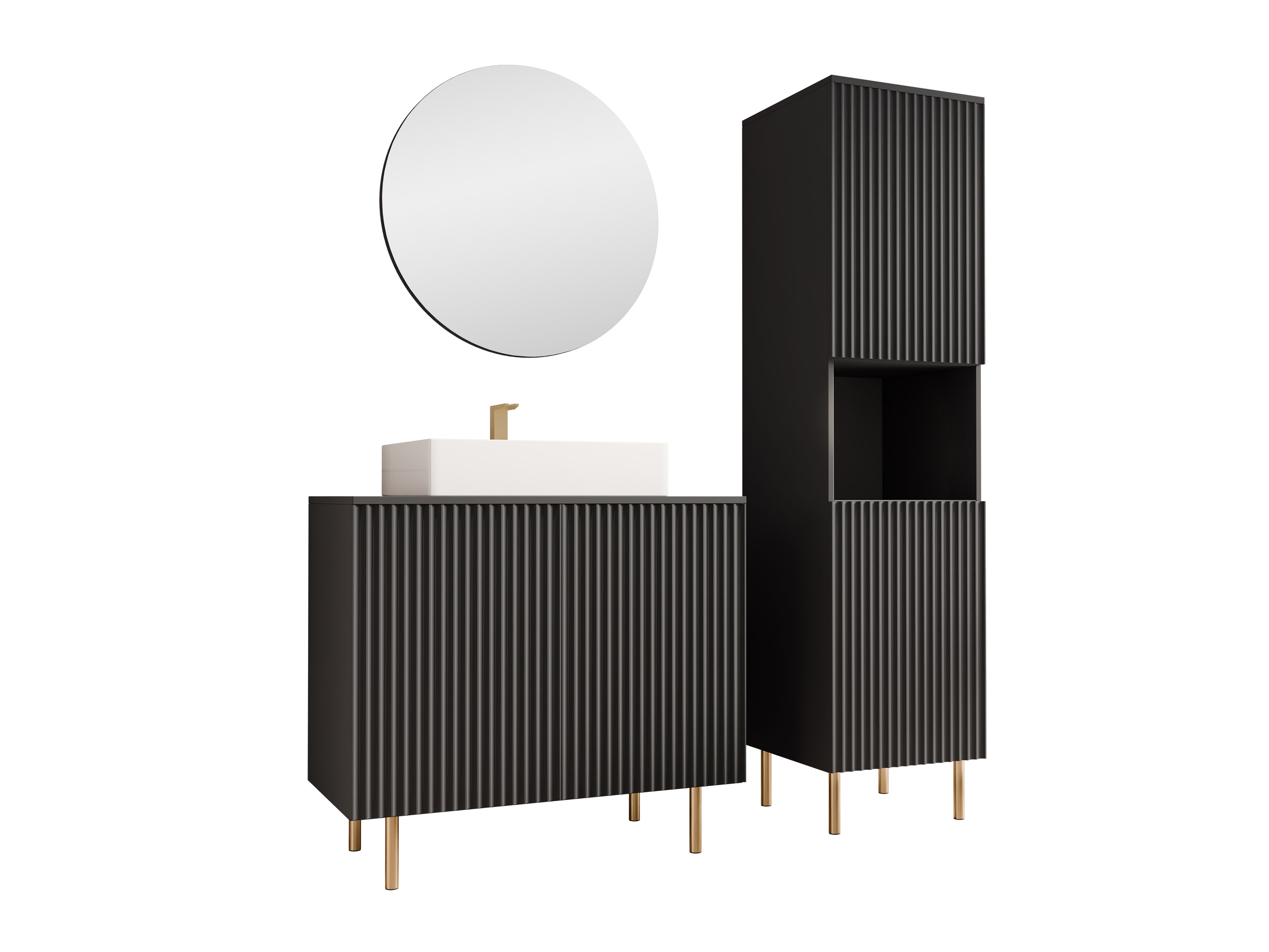 Badeværelsessæt Decus III (Sort)