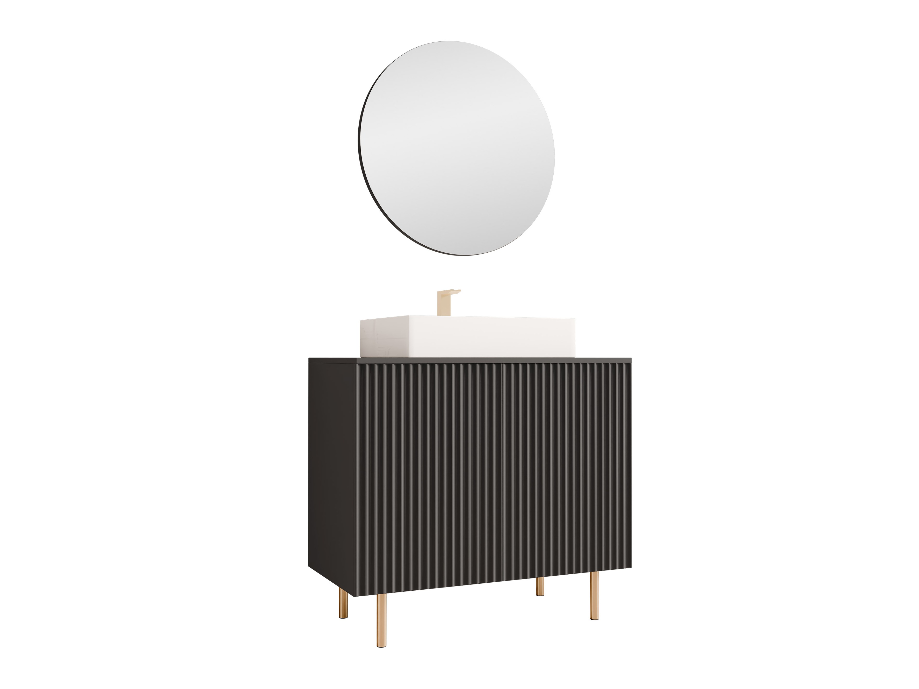 Badeværelsessæt Virdomi 109 (Sort)