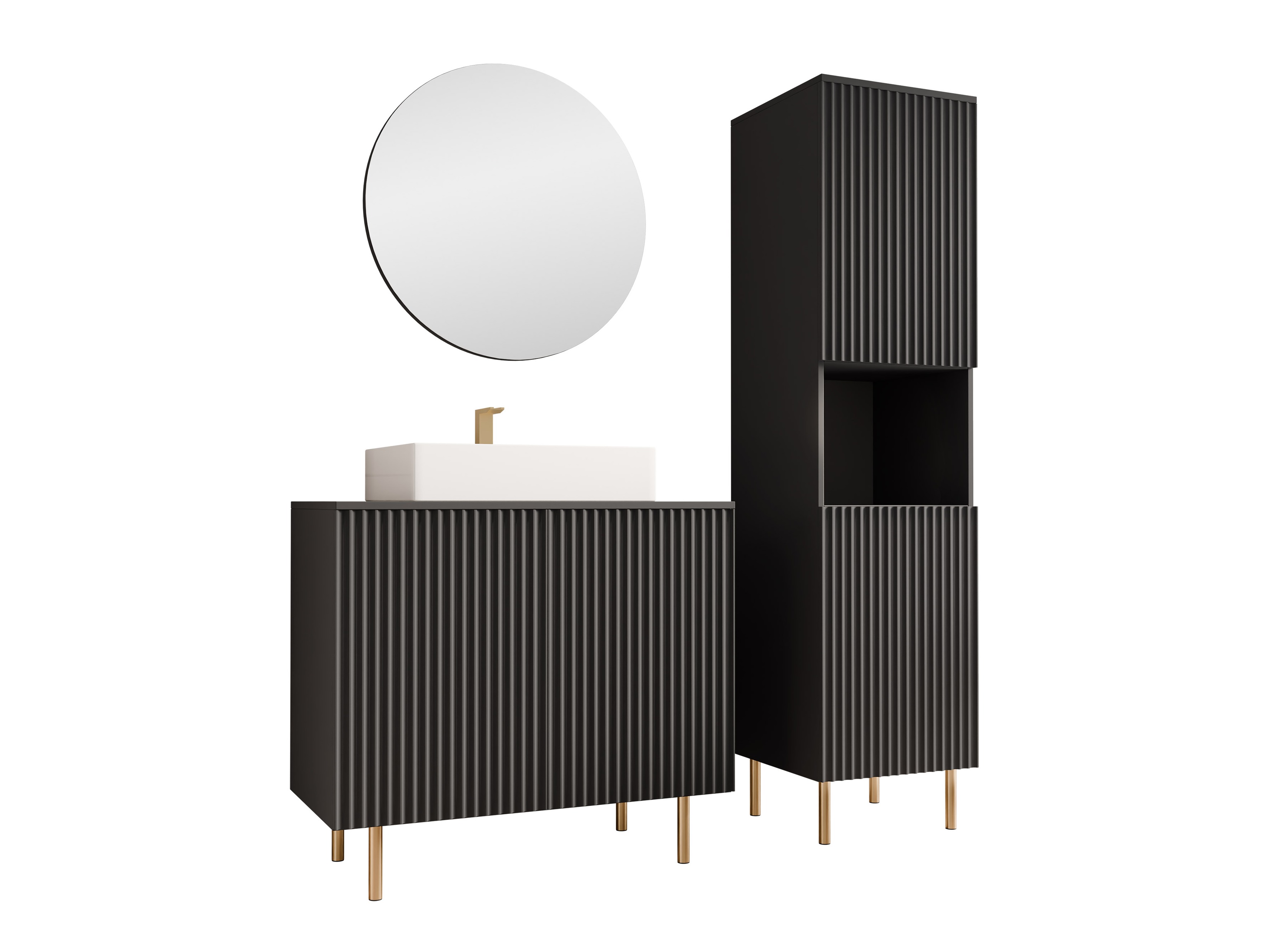 Badeværelsessæt Virdomi 111 (Sort)