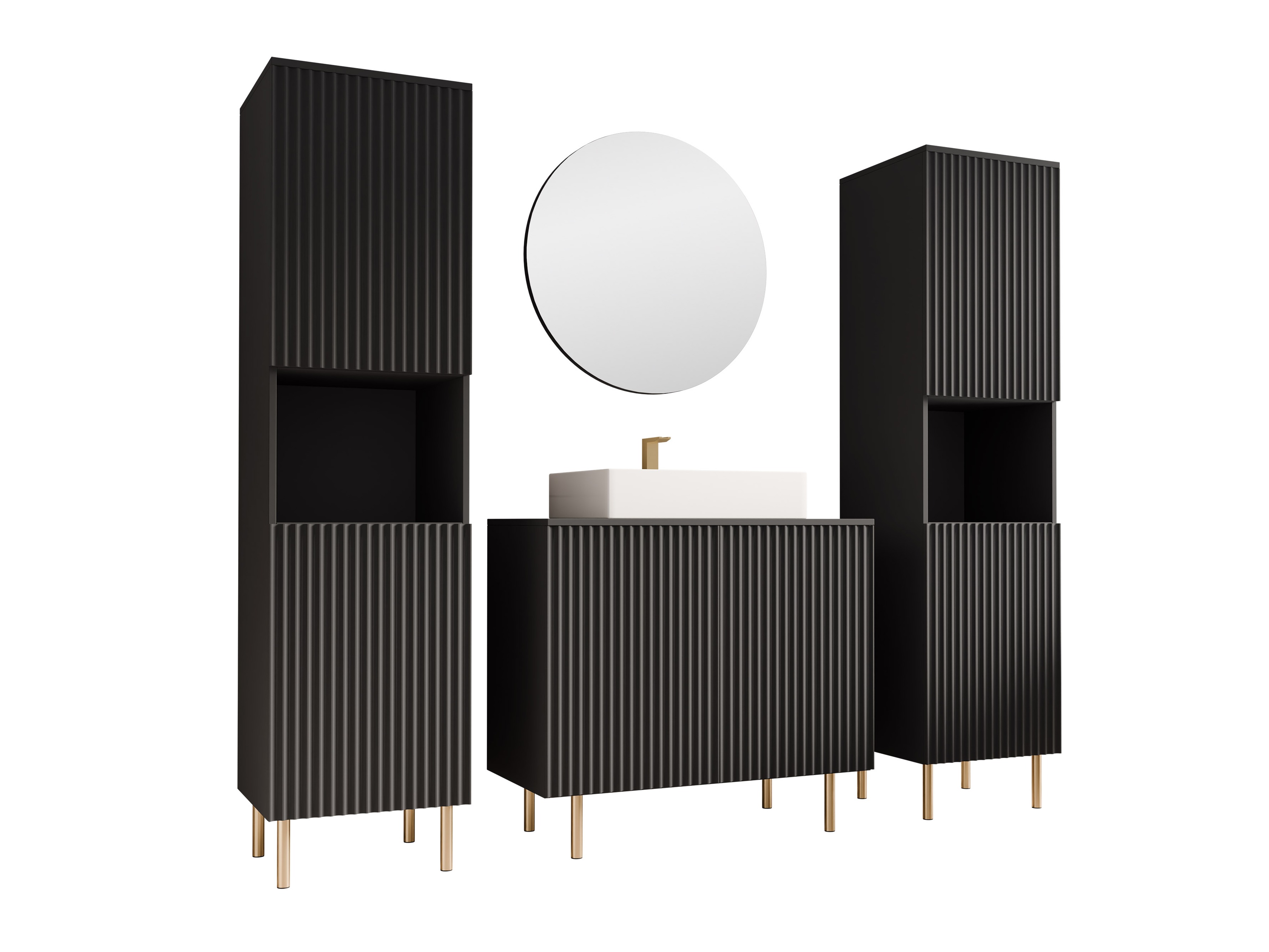 Badeværelsessæt Decus VI (Sort)