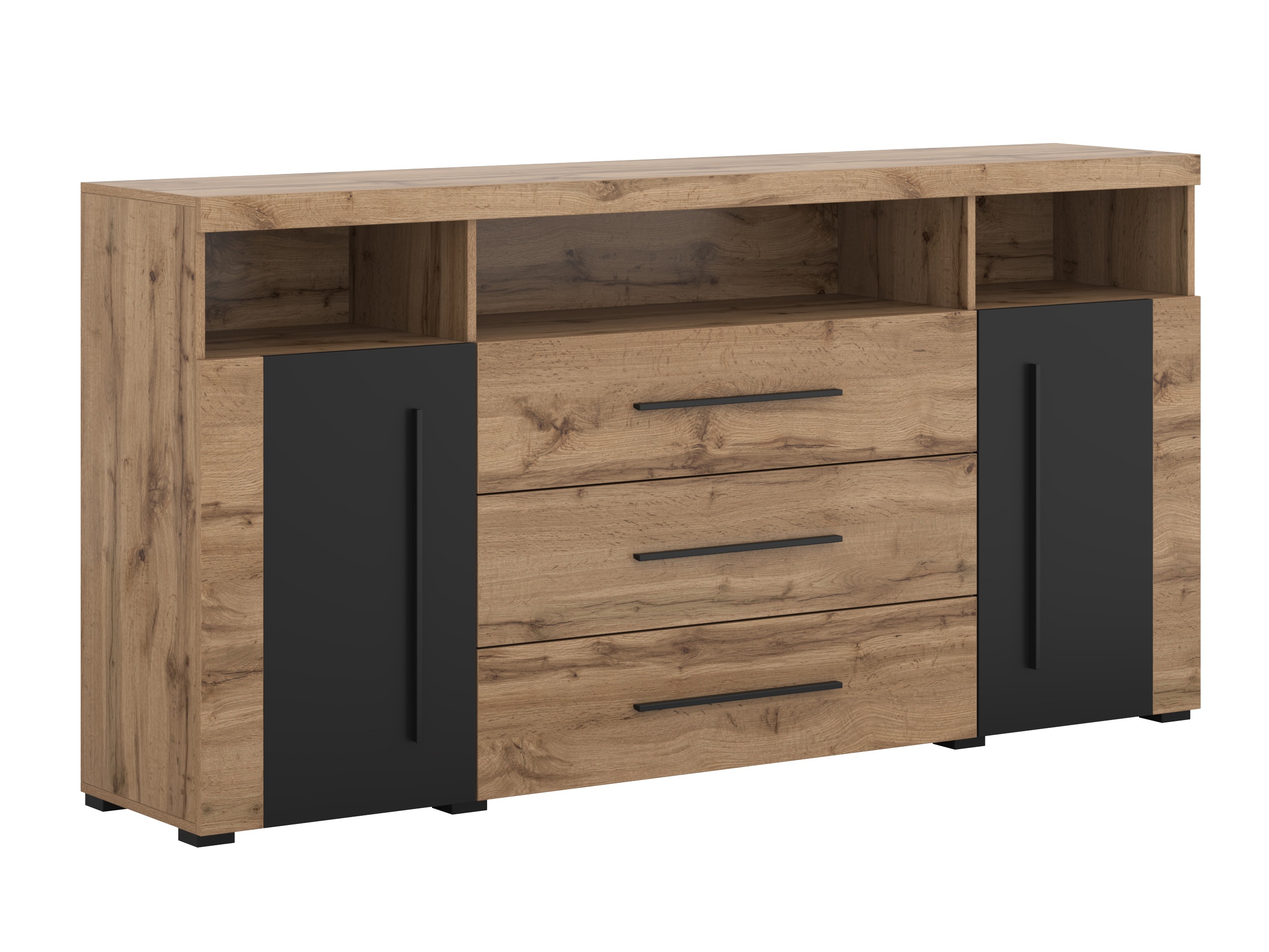 Kommode Sorciro 100 (Sort + Wotan eg)