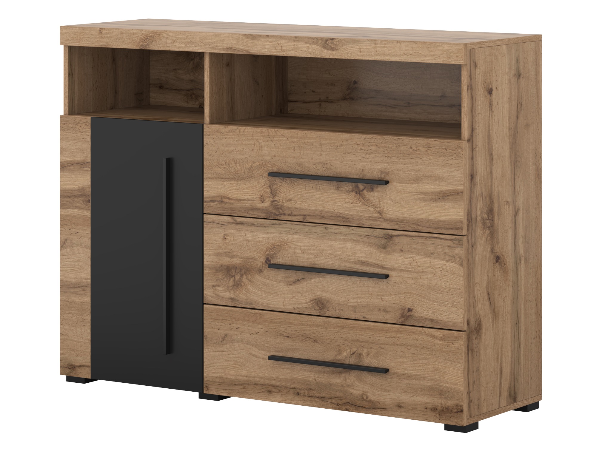 Kommode Sorciro 102 (Sort + Wotan eg)