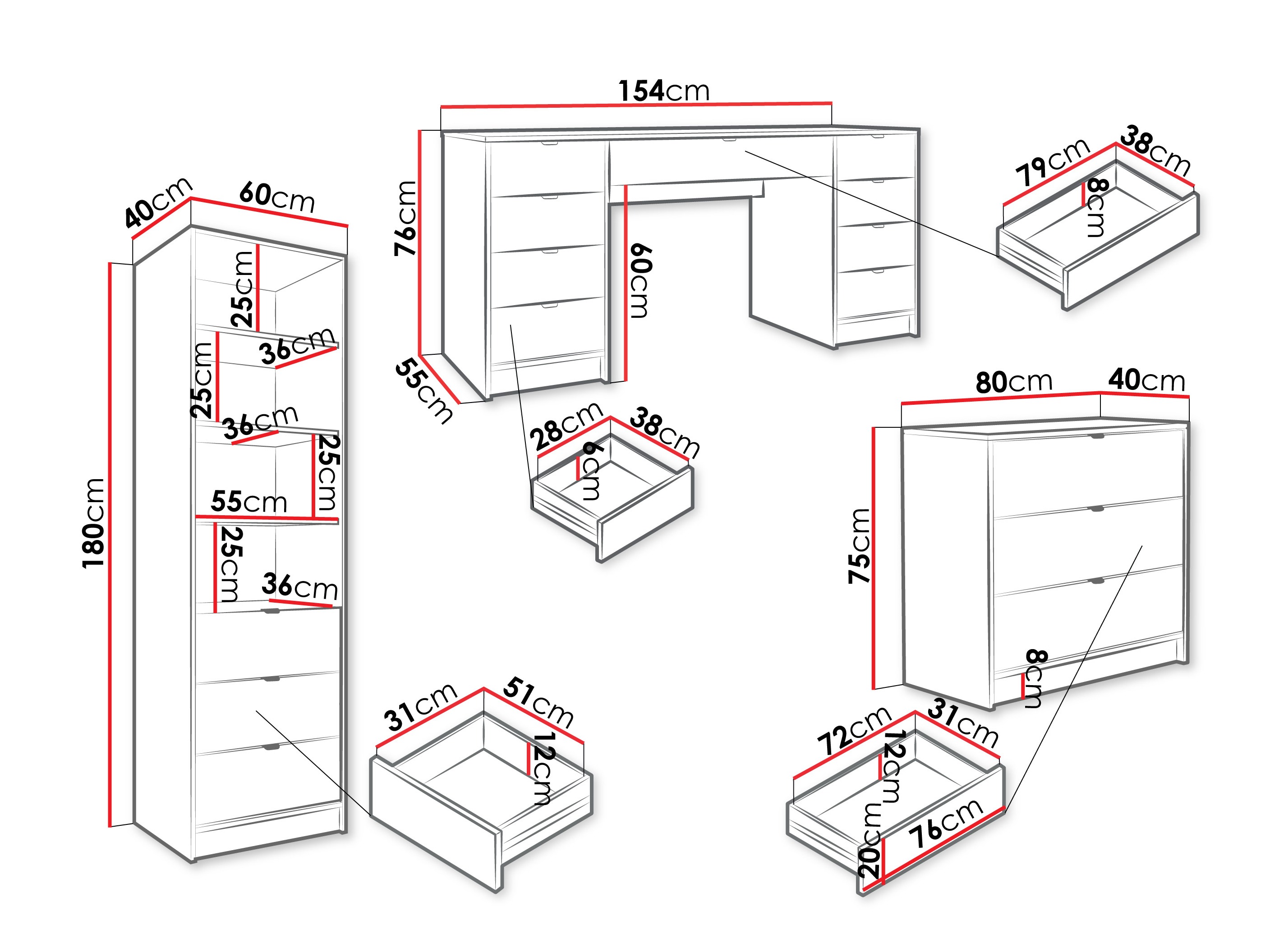 Hjemmekontorsæt Comfivo Papilio VI (Beige)