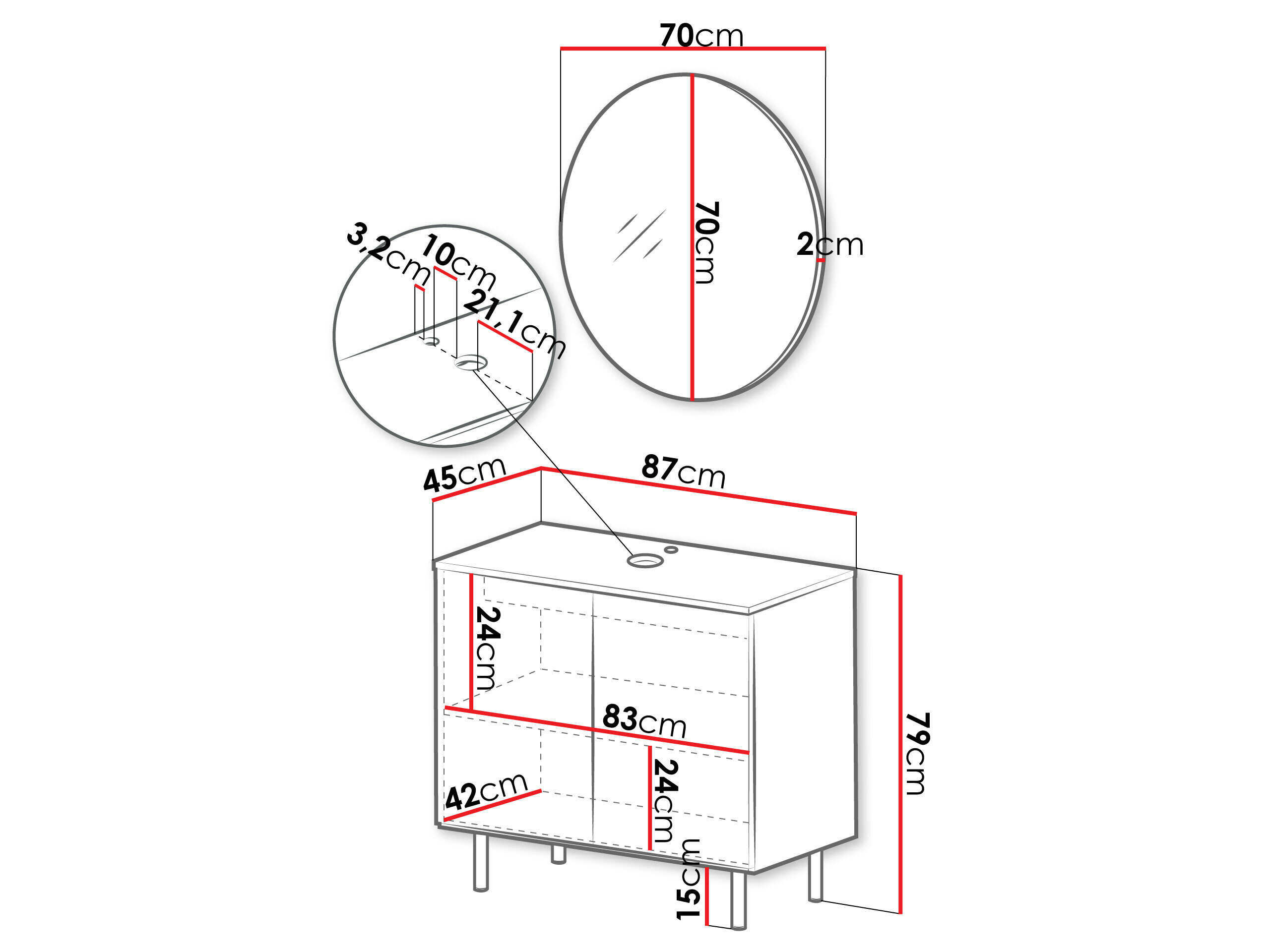 Badeværelsessæt Virdomi 109 (Kashmir)