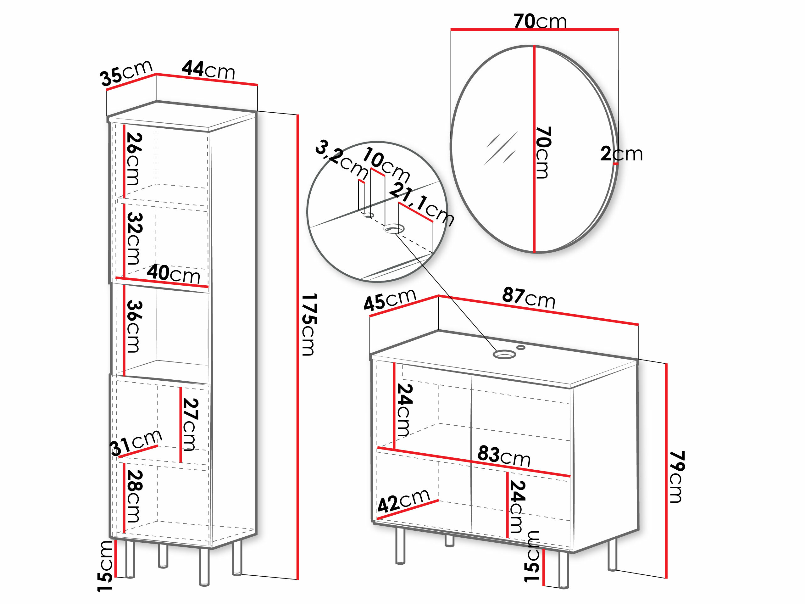 Badeværelsessæt Virdomi 111 (Kashmir)