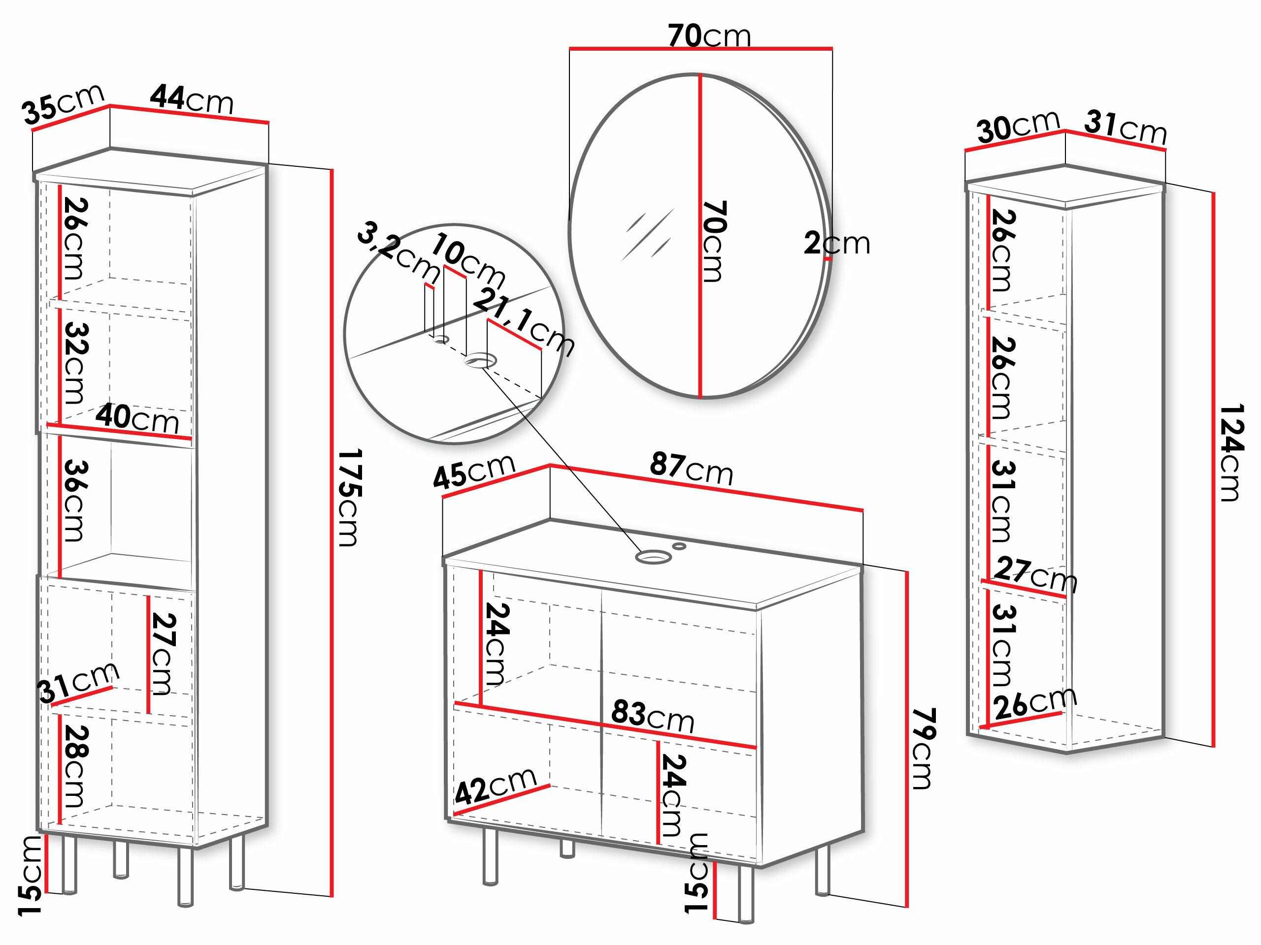 Badeværelsessæt Virdomi 113 (Kashmir)