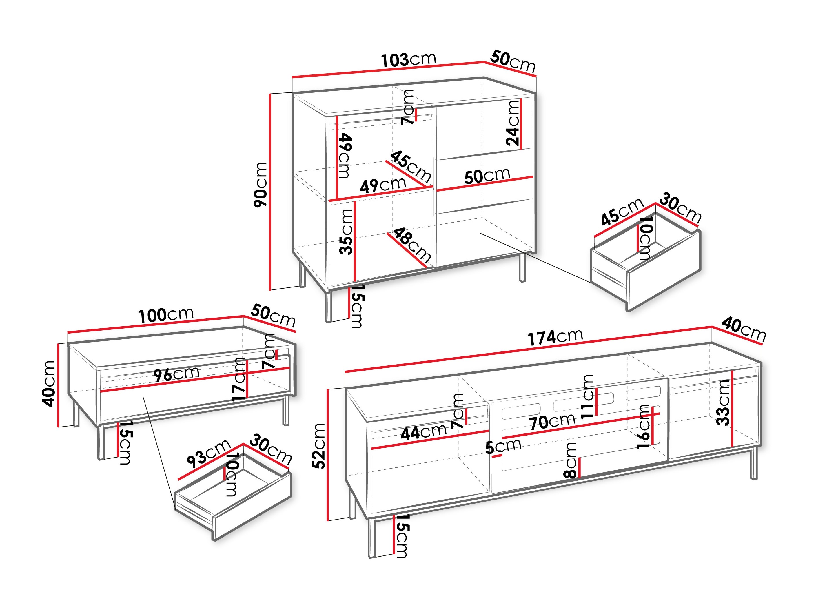 Stuemøbelsæt Comfivo Delruva 110 (Kashmir)