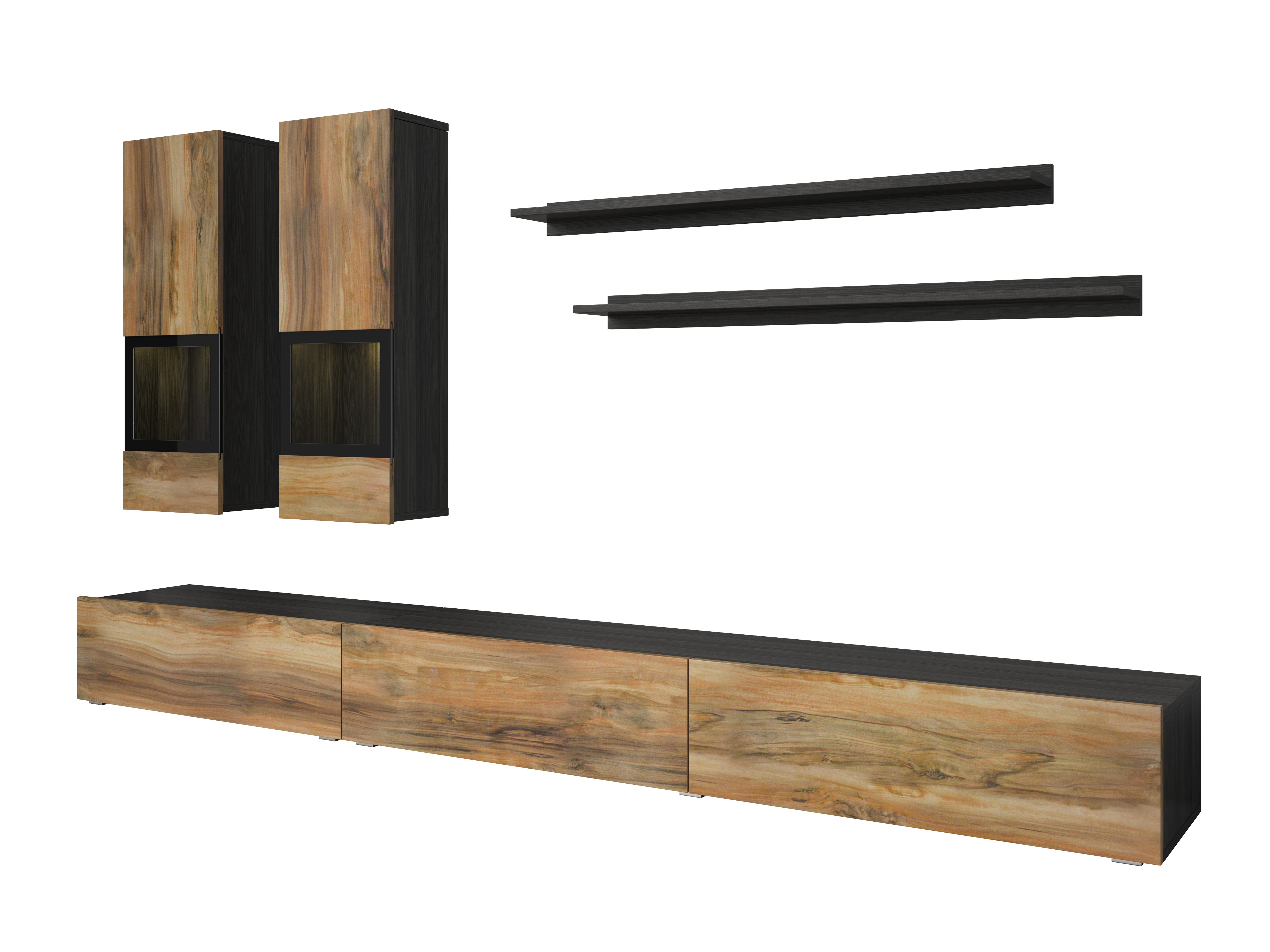 Stuemøbelsæt Serodeu 100 (Valnød + Mørkebrun)