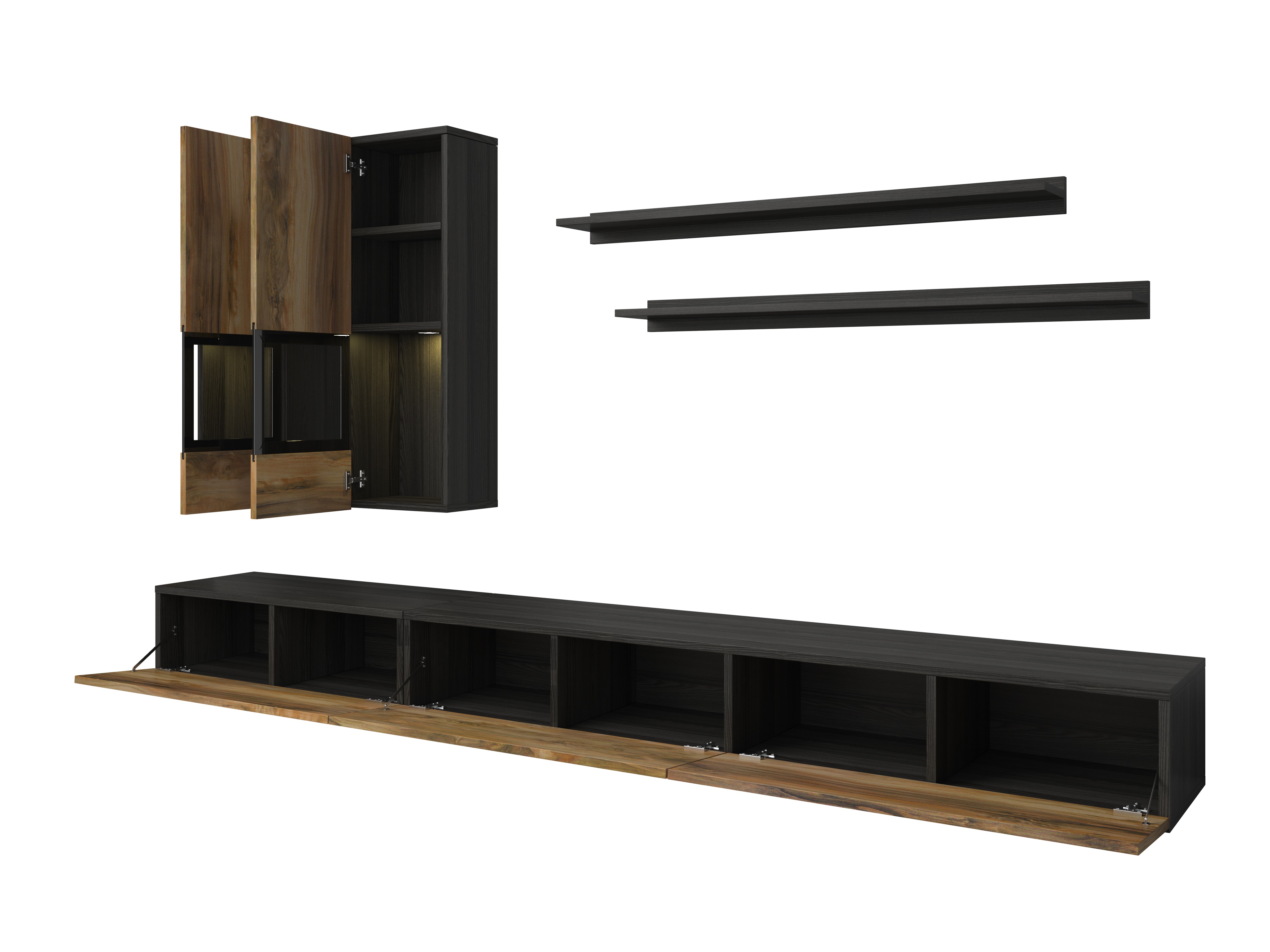 Stuemøbelsæt Serodeu 100 (Valnød + Mørkebrun)