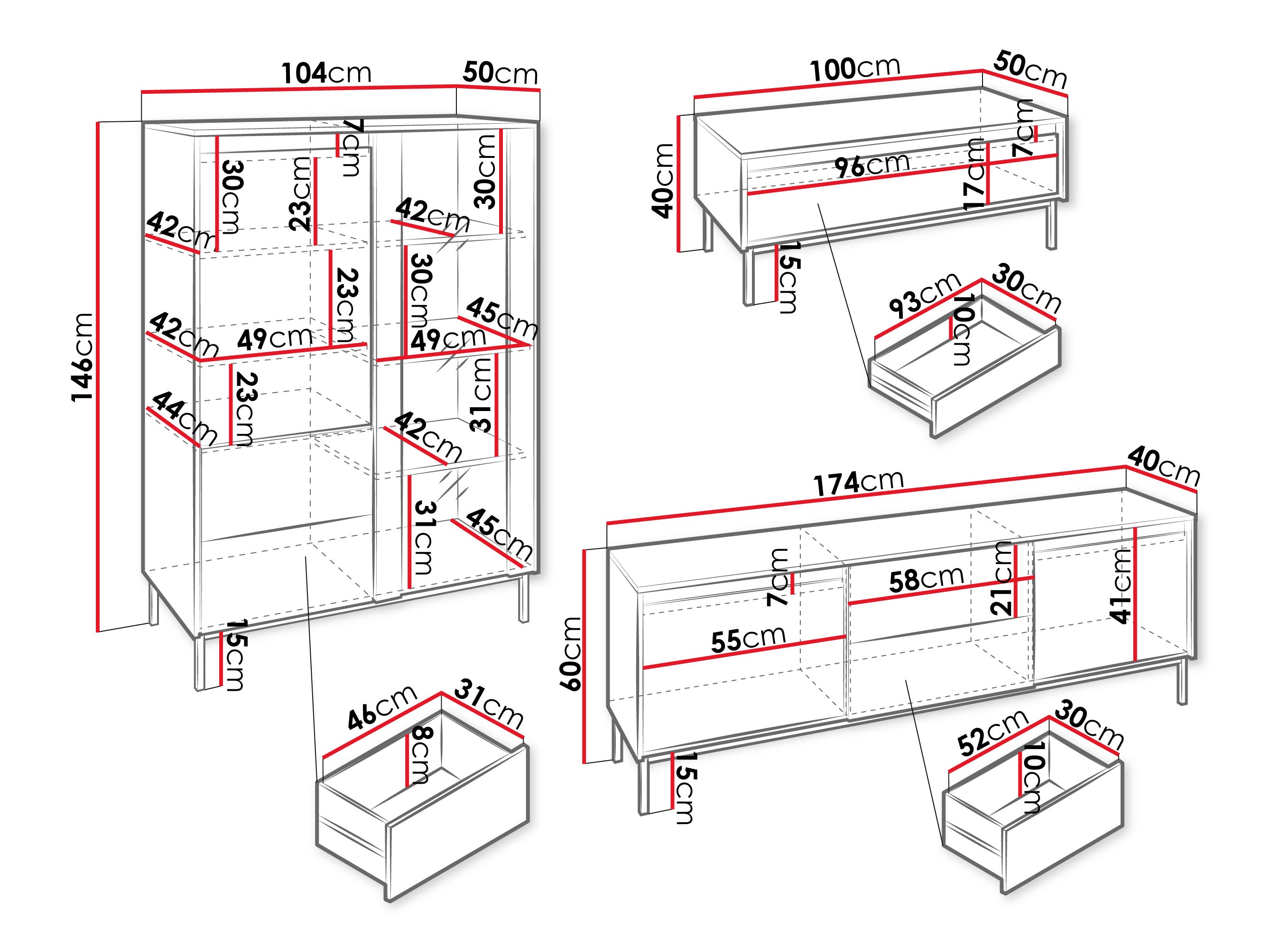 Stuemøbelsæt Comfivo Delruva 111 (Hvid)