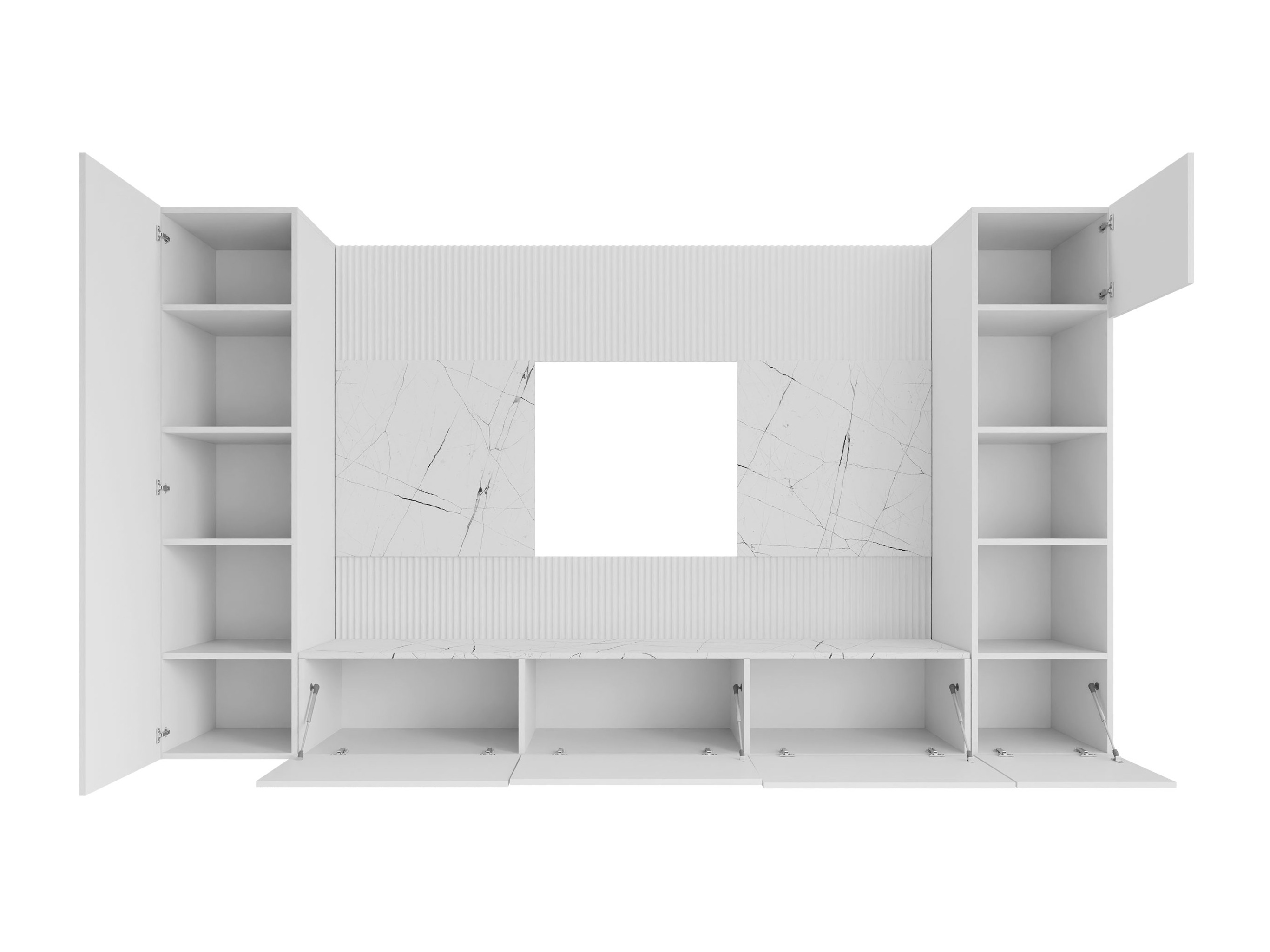 Stuemøbelsæt Comfivo 450 (Sort + Sort marmor)