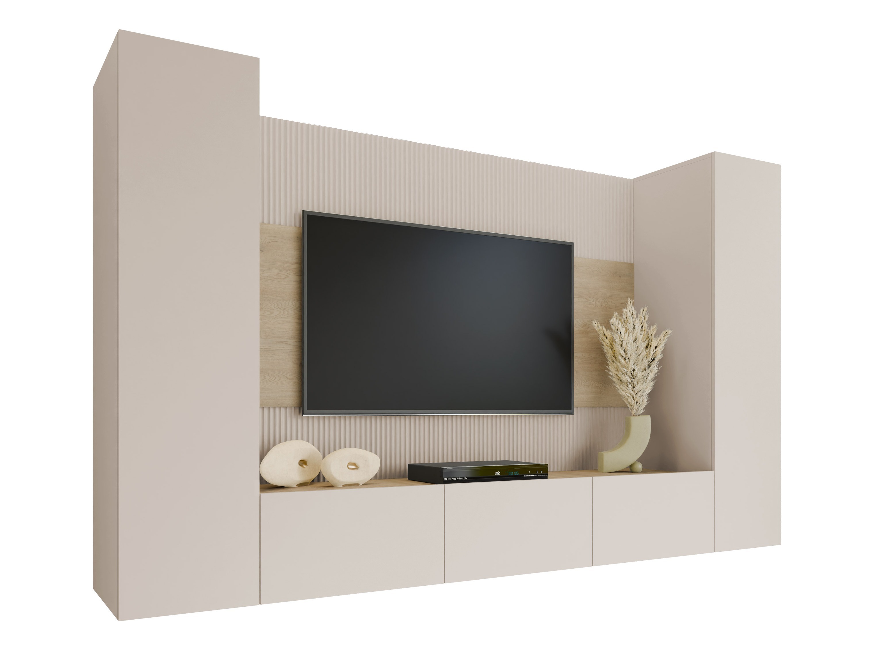 Stuemøbelsæt Comfivo Salix V (Beige + Cremona-eg)