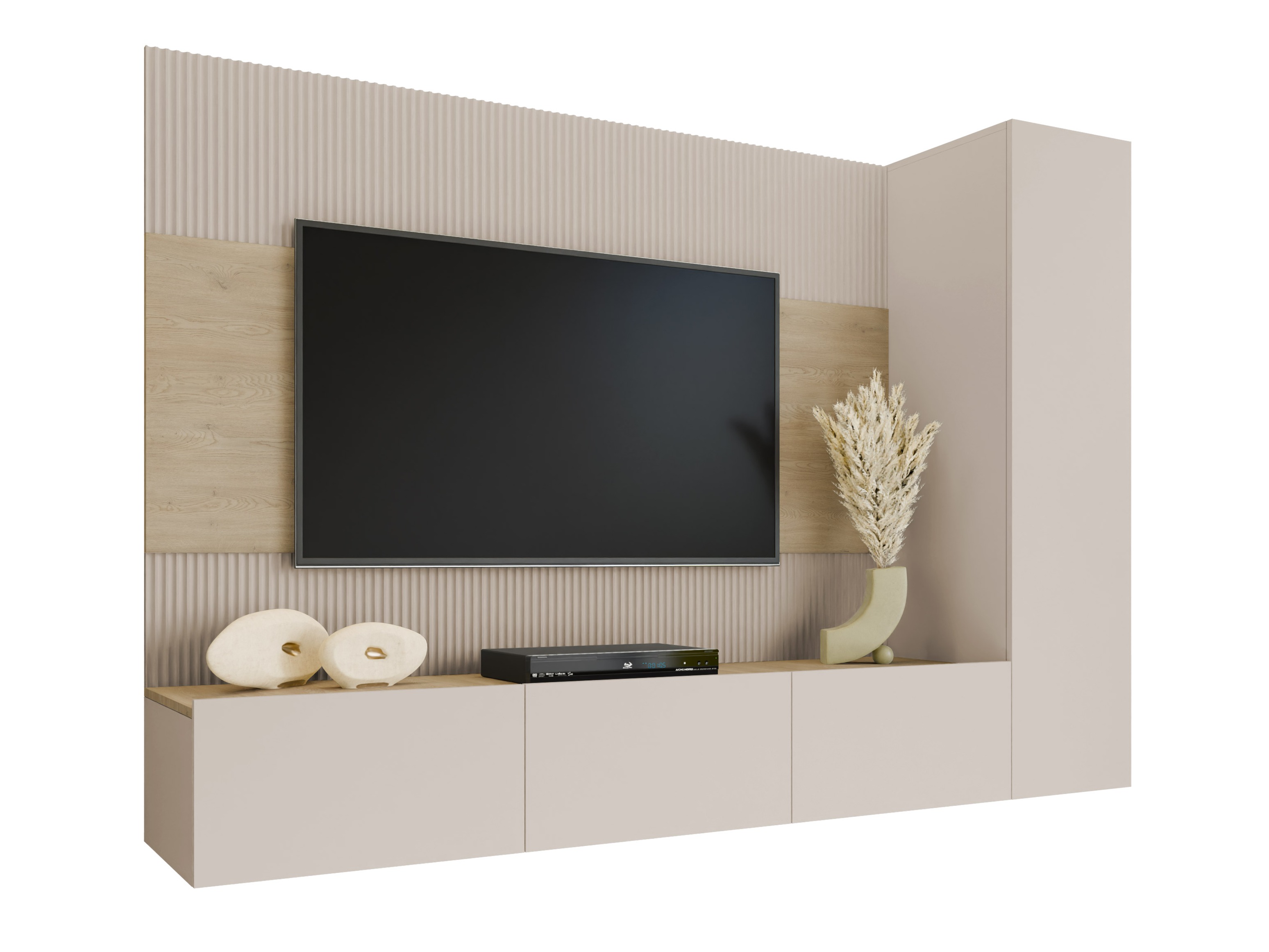 Stuemøbelsæt Comfivo Salix VI (Beige + Cremona-eg)
