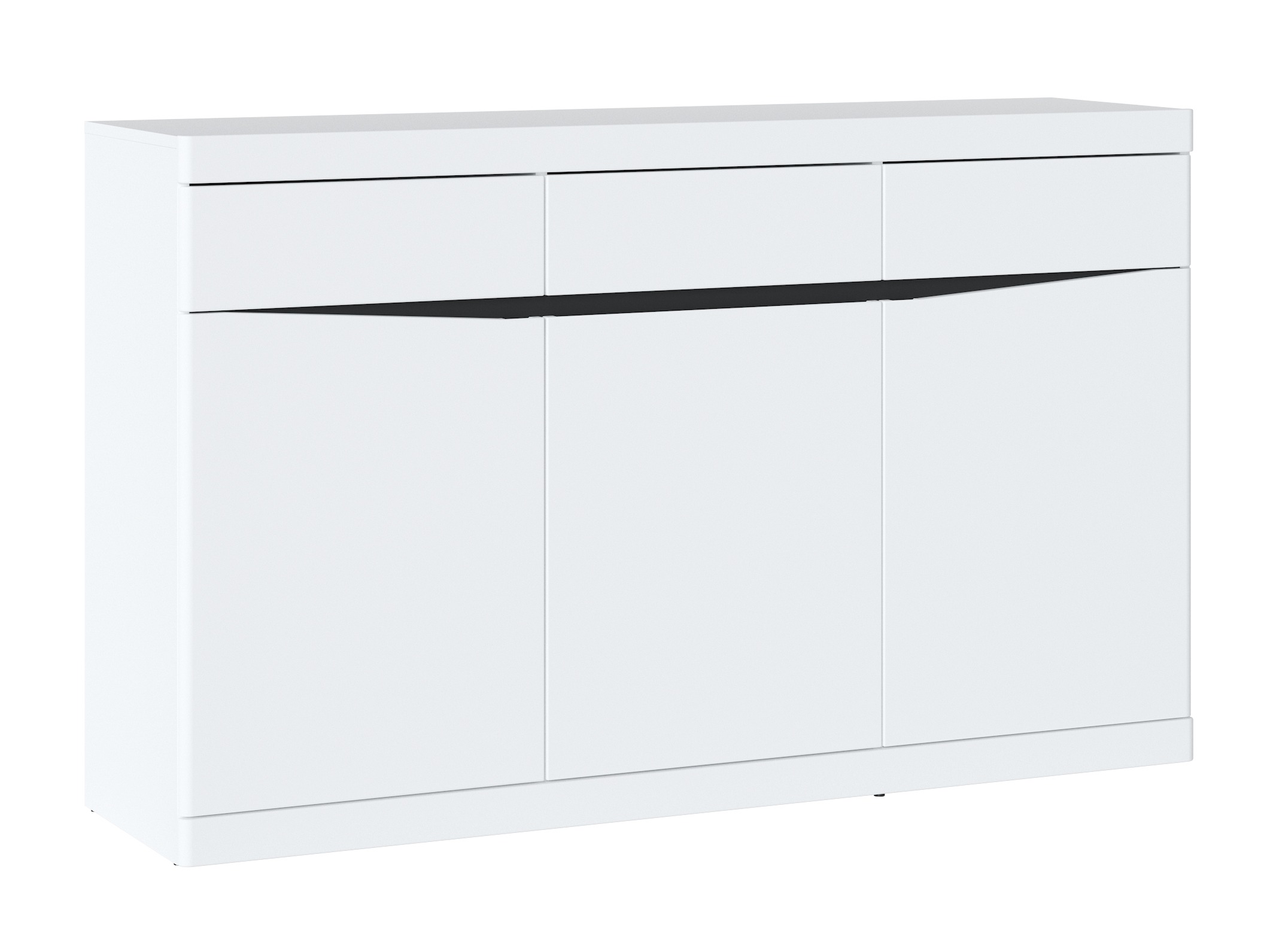 Kommode Venlori 123 (Hvid + Grafit)