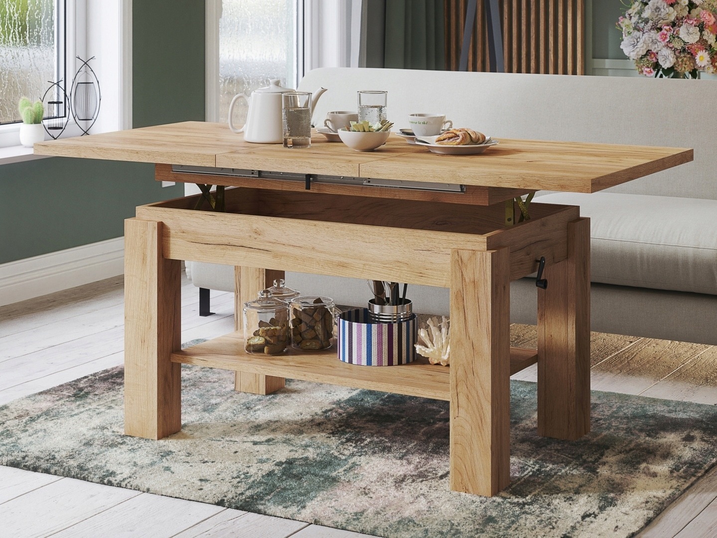 Transformer sofabord Glendale 100 (Craft gylden eg)