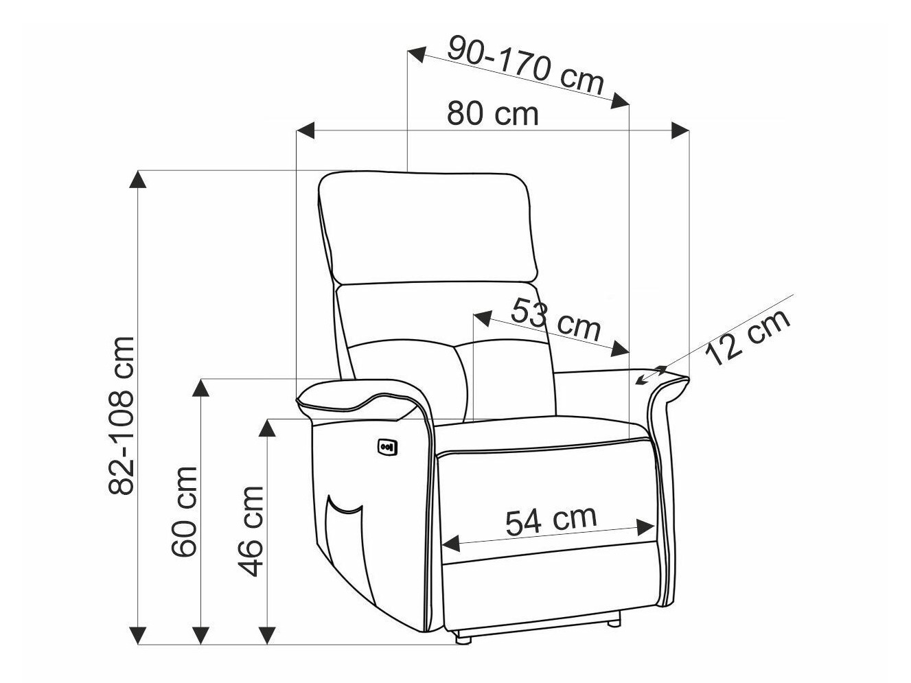 Hvilestol Houston 1979 (Sort)