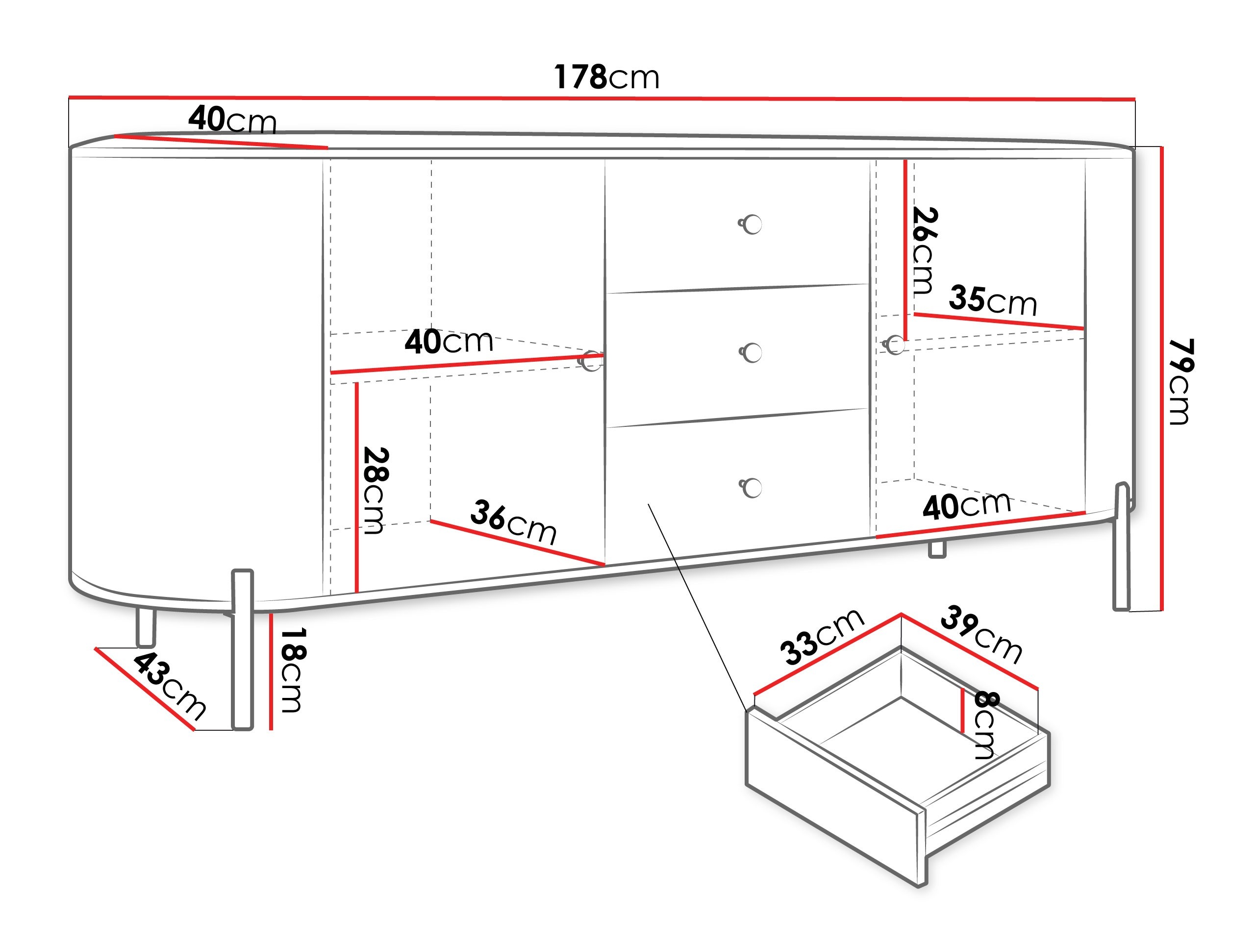 Kommode Comfivo Mirsoni