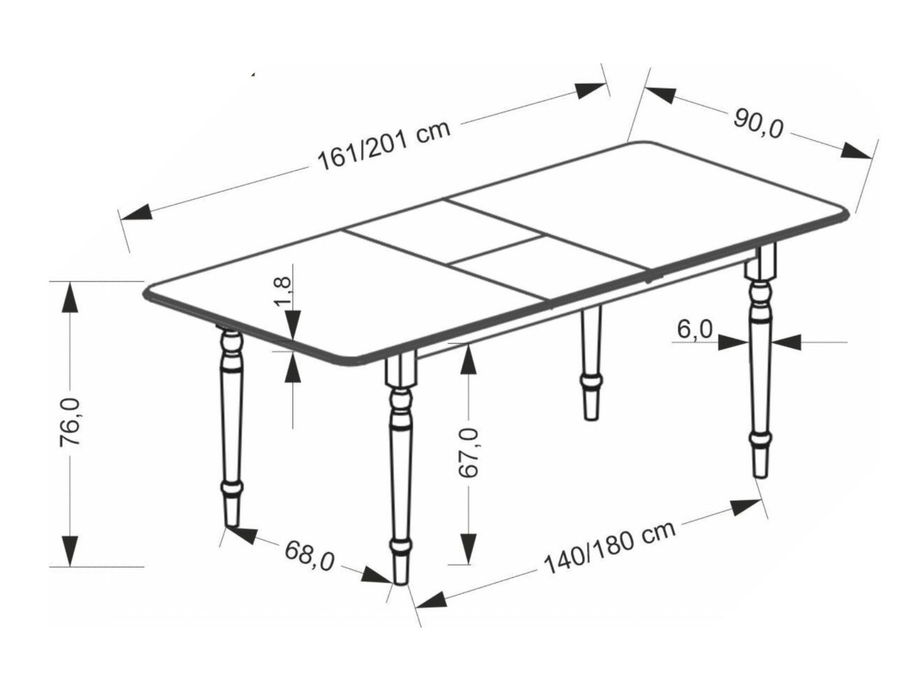 Spisestuesæt Houston 1988