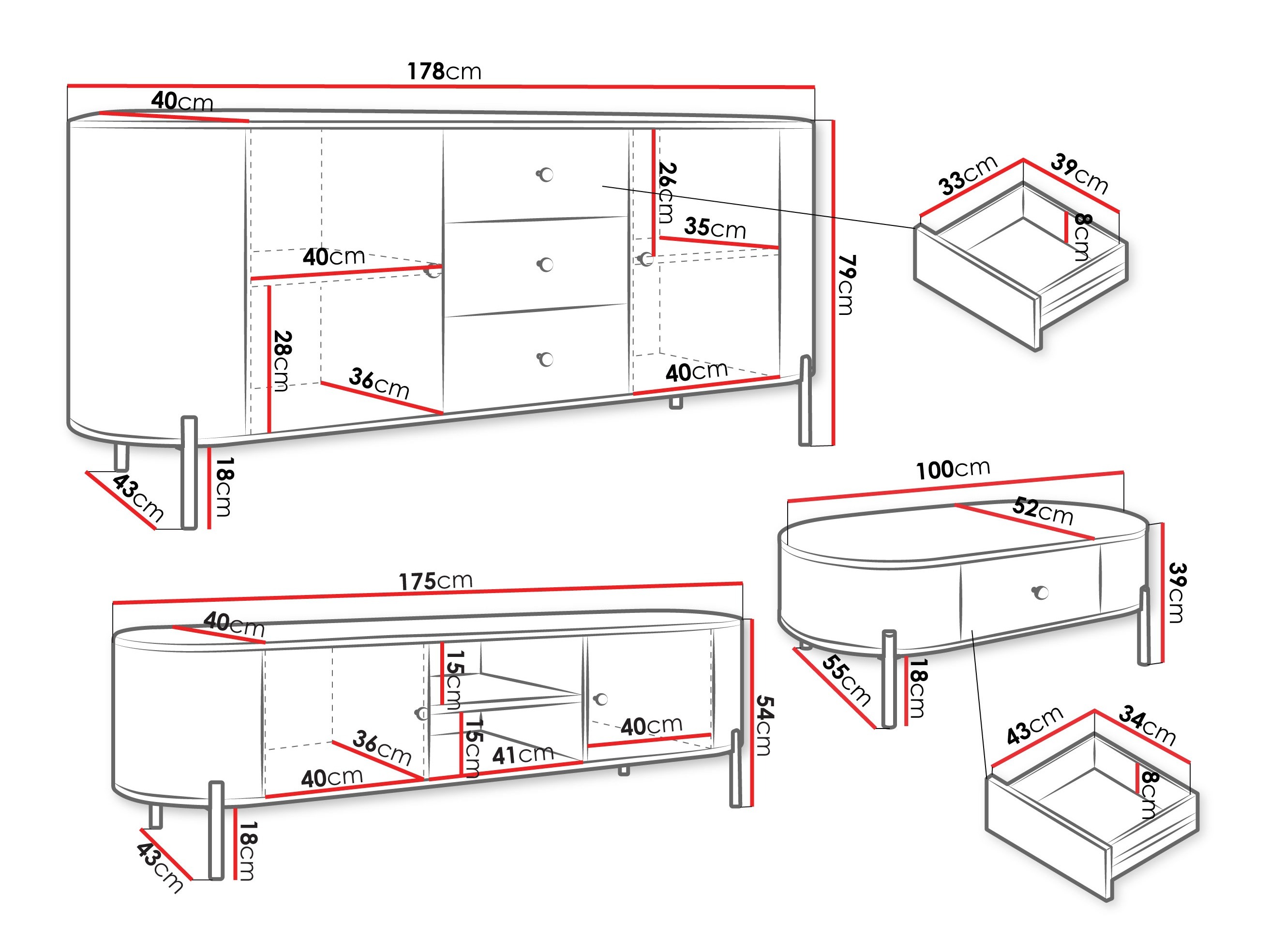 Stuemøbelsæt Comfivo Mirsoni I