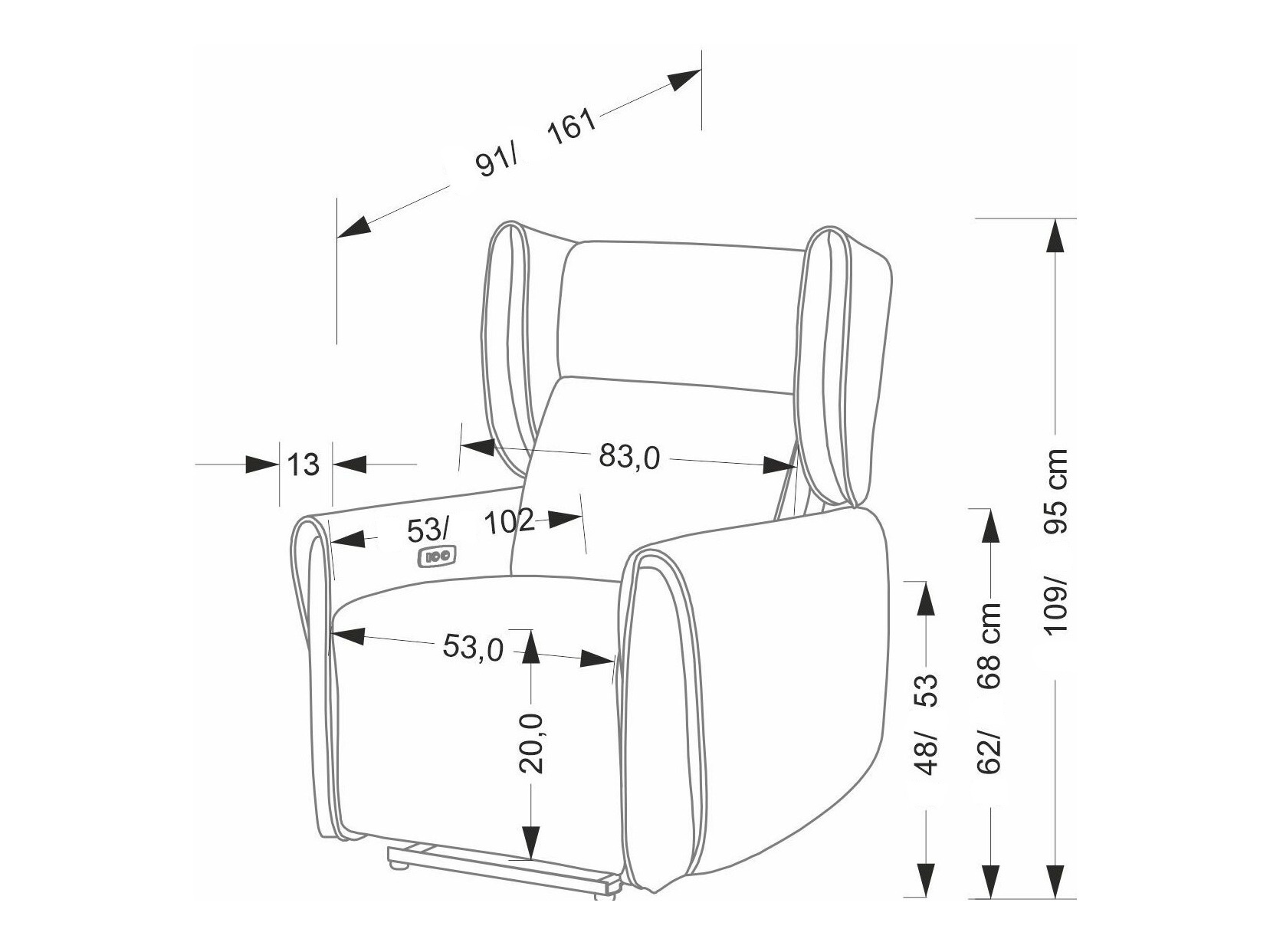 Hvilestol Houston 1978 (Beige)