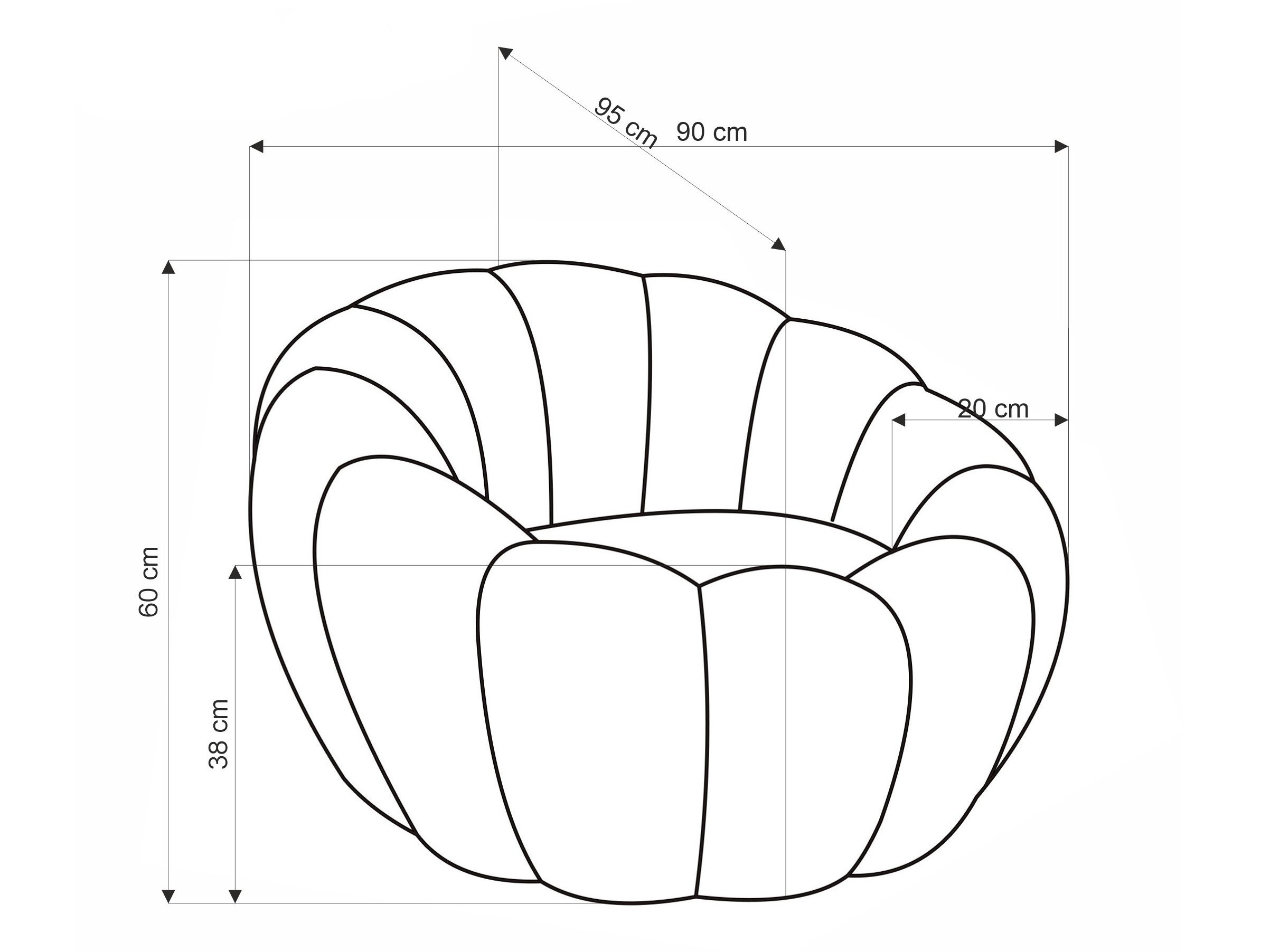 Lænestol Houston Lana (Fløde)