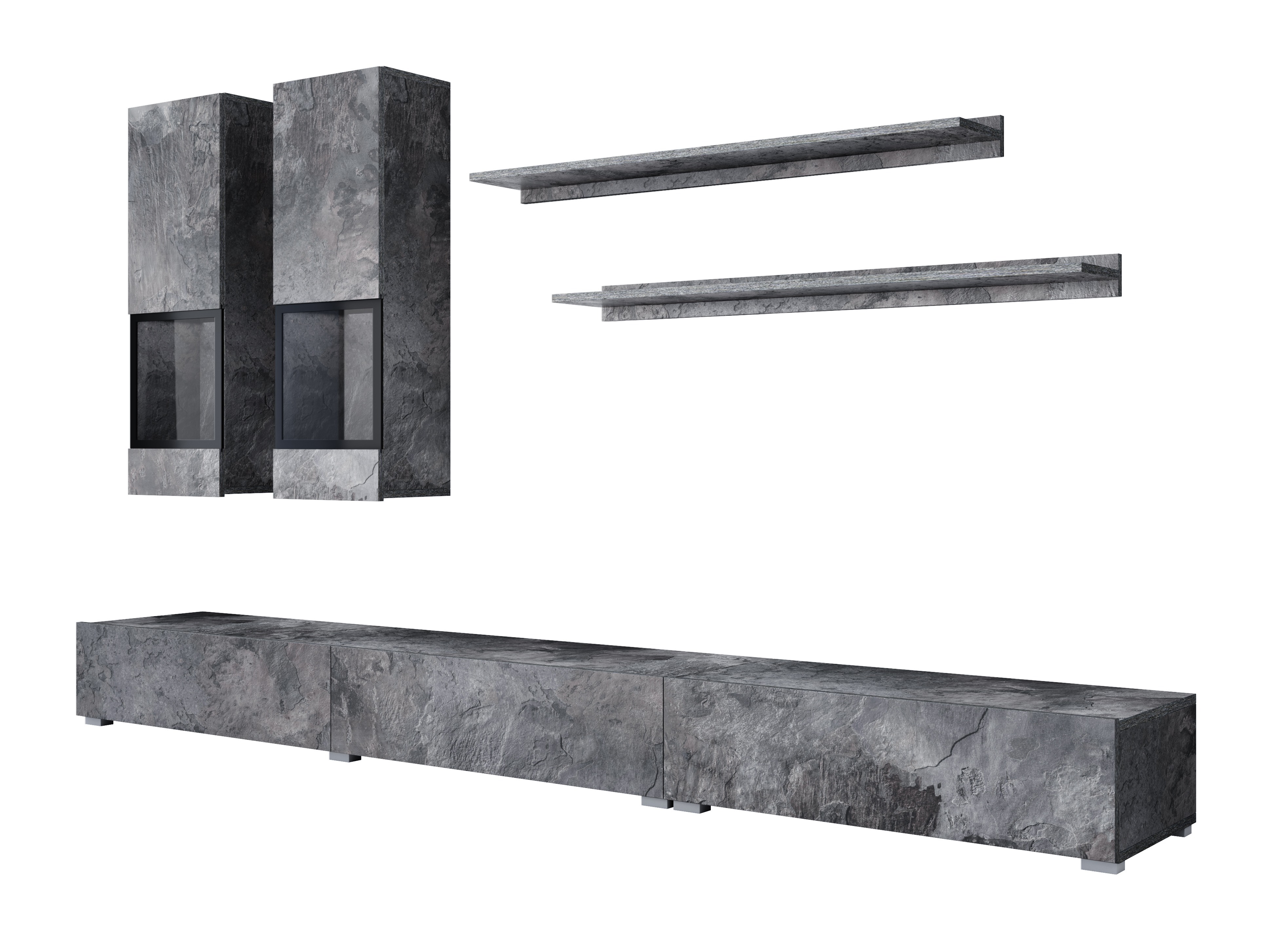 Stuemøbelsæt Serodeu 100 (Mørk beton)