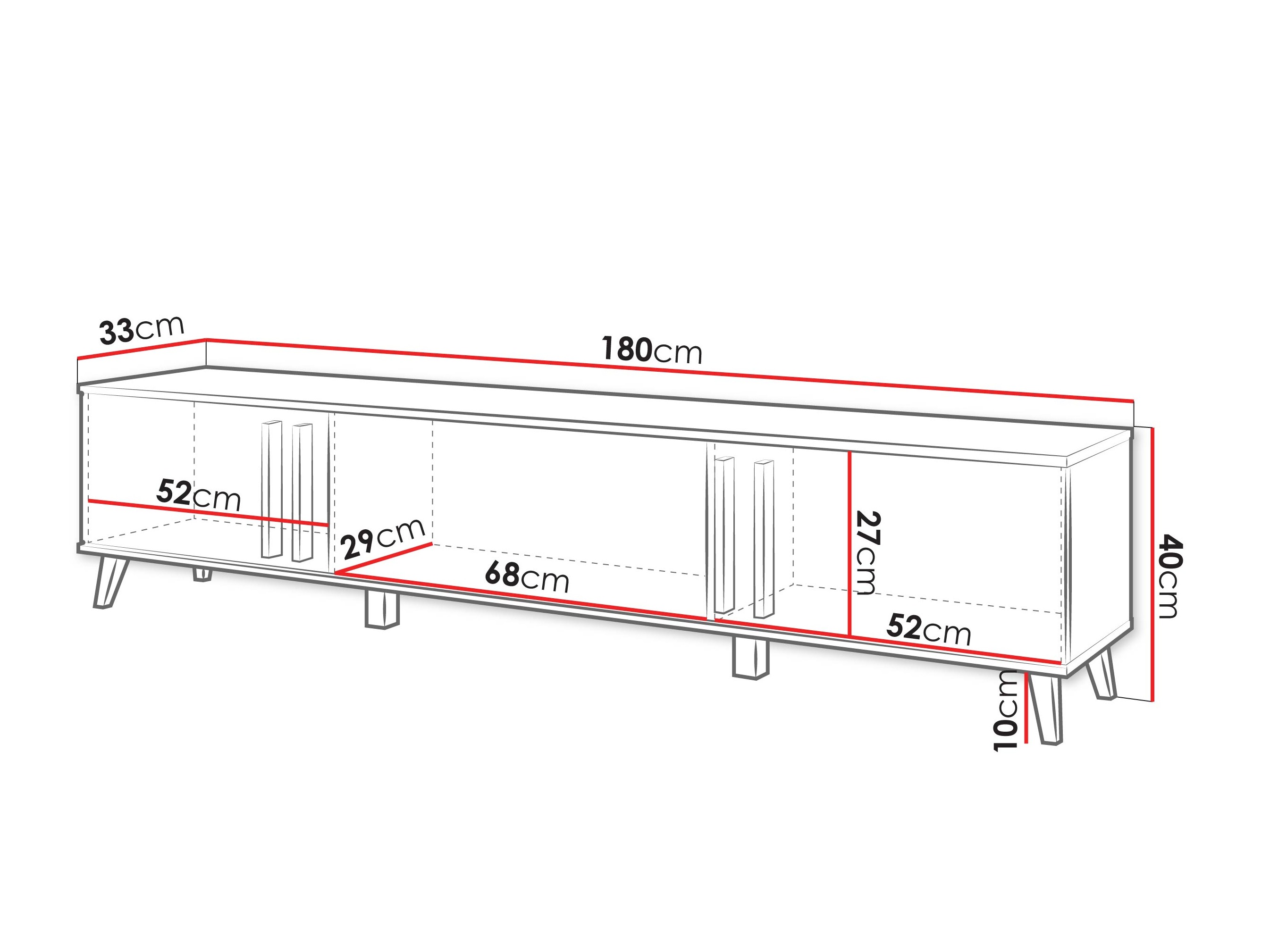 TV-bord Facetor (Artisan eg + Grafit)