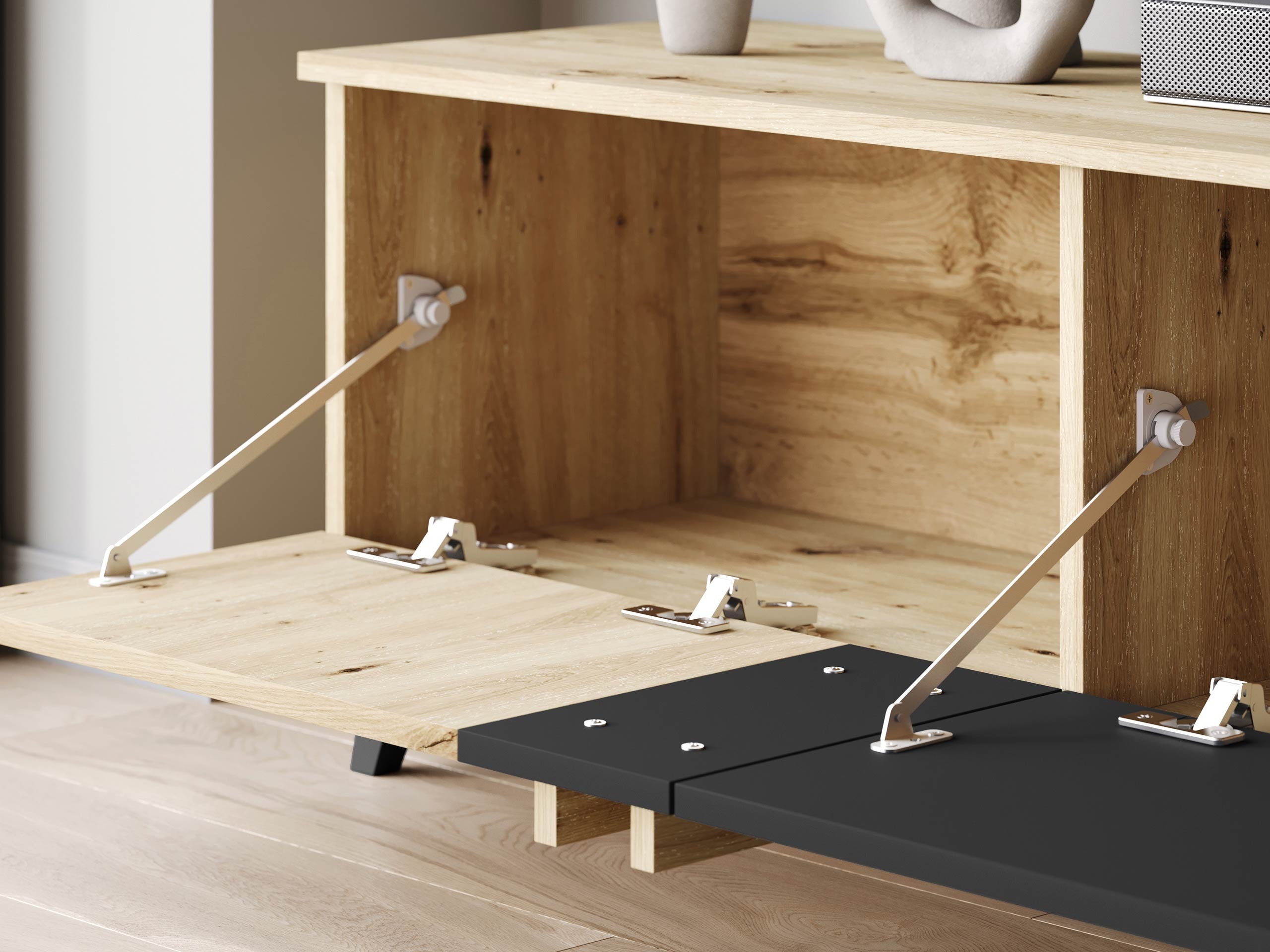 Stuemøbelsæt Temora 104 (Artisan eg + Grafit)