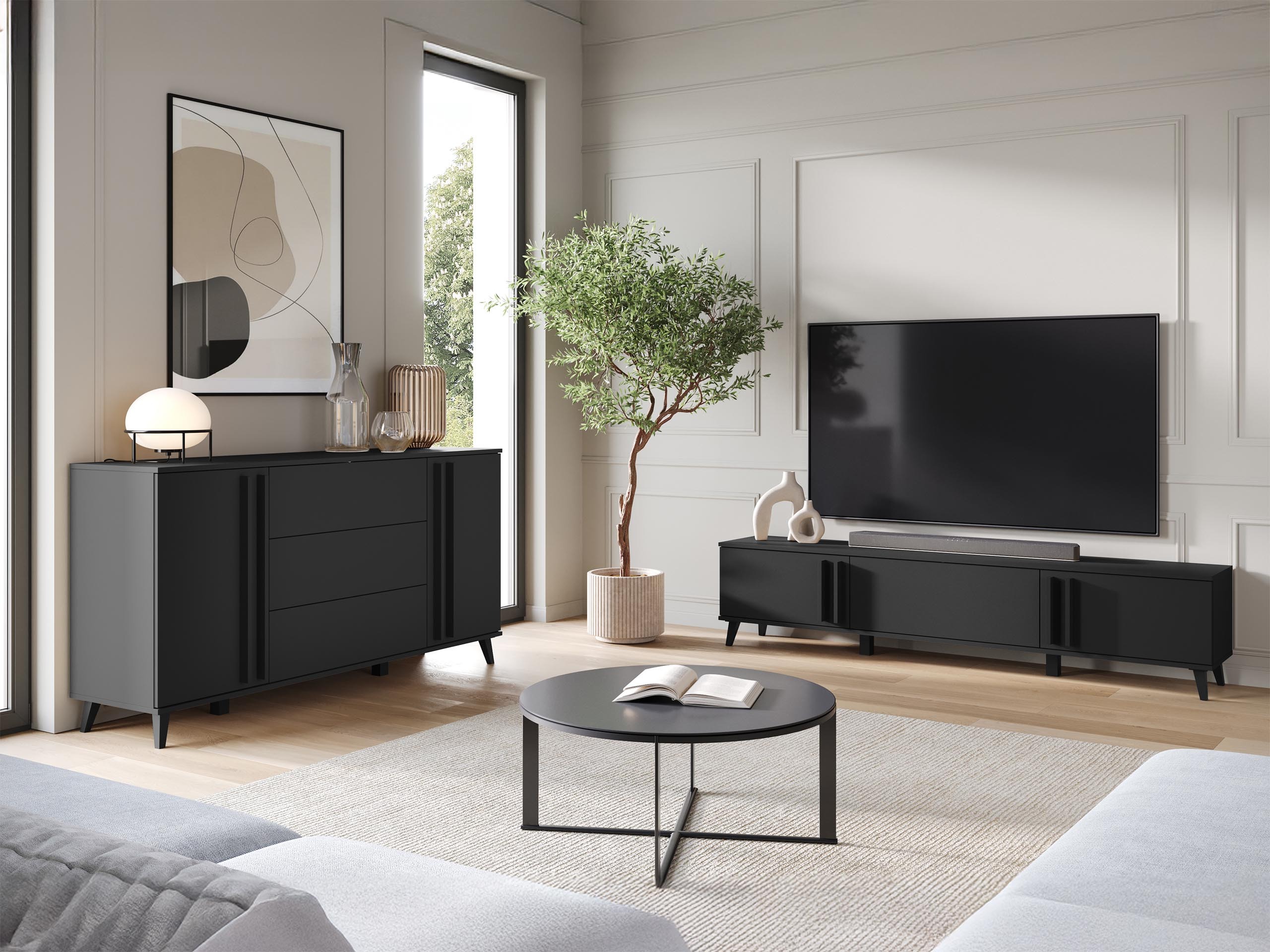 Stuemøbelsæt Temora 104 (Grafit)