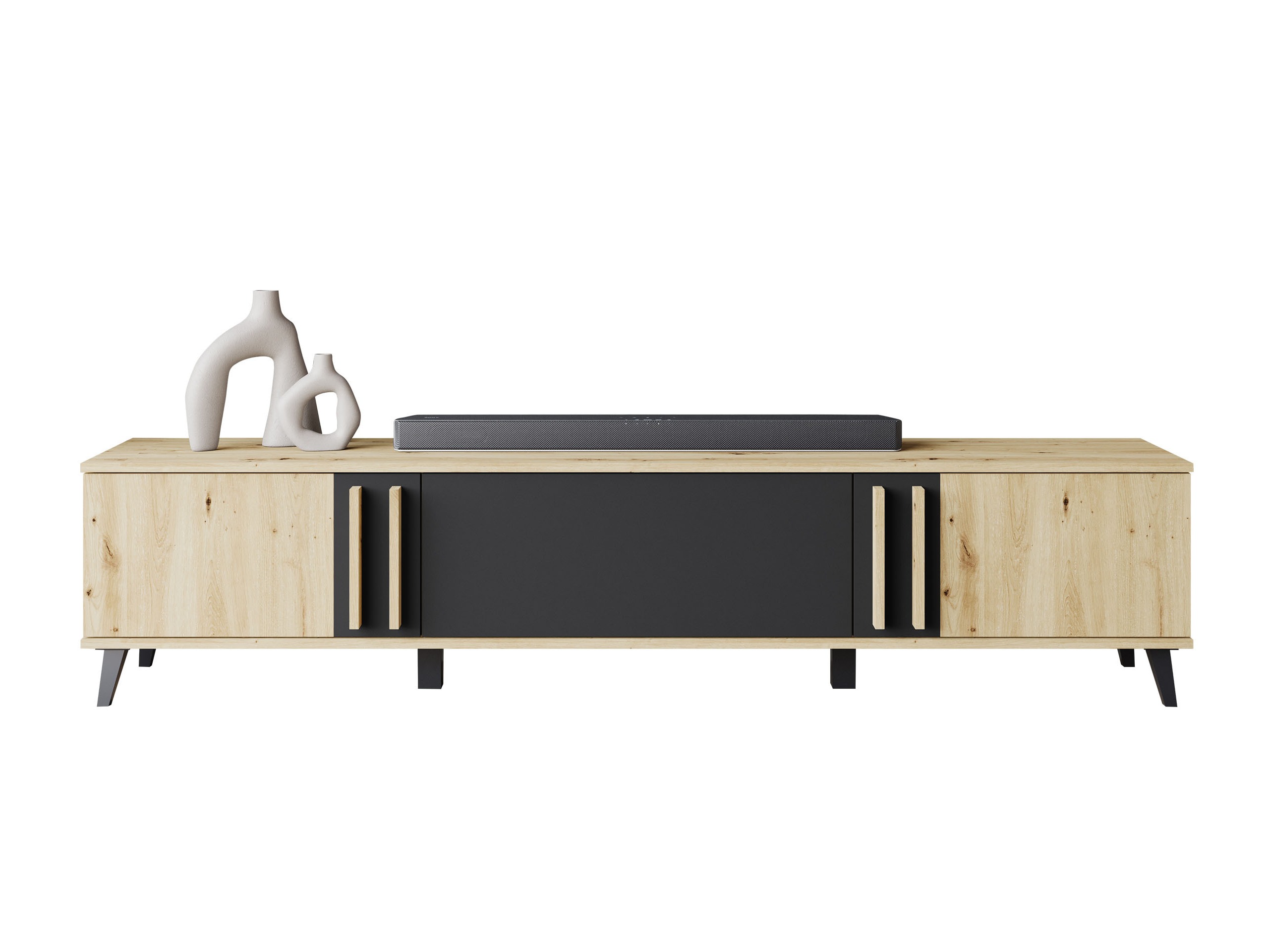 TV-bord Facetor (Artisan eg + Grafit)