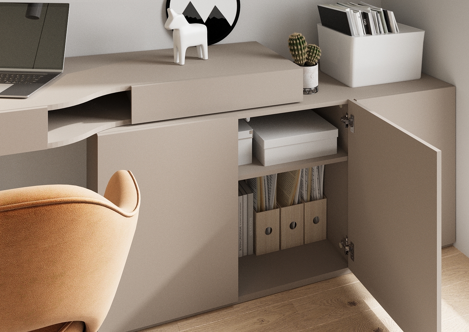 Hjørneskrivebord Evareve 115 (Højre)