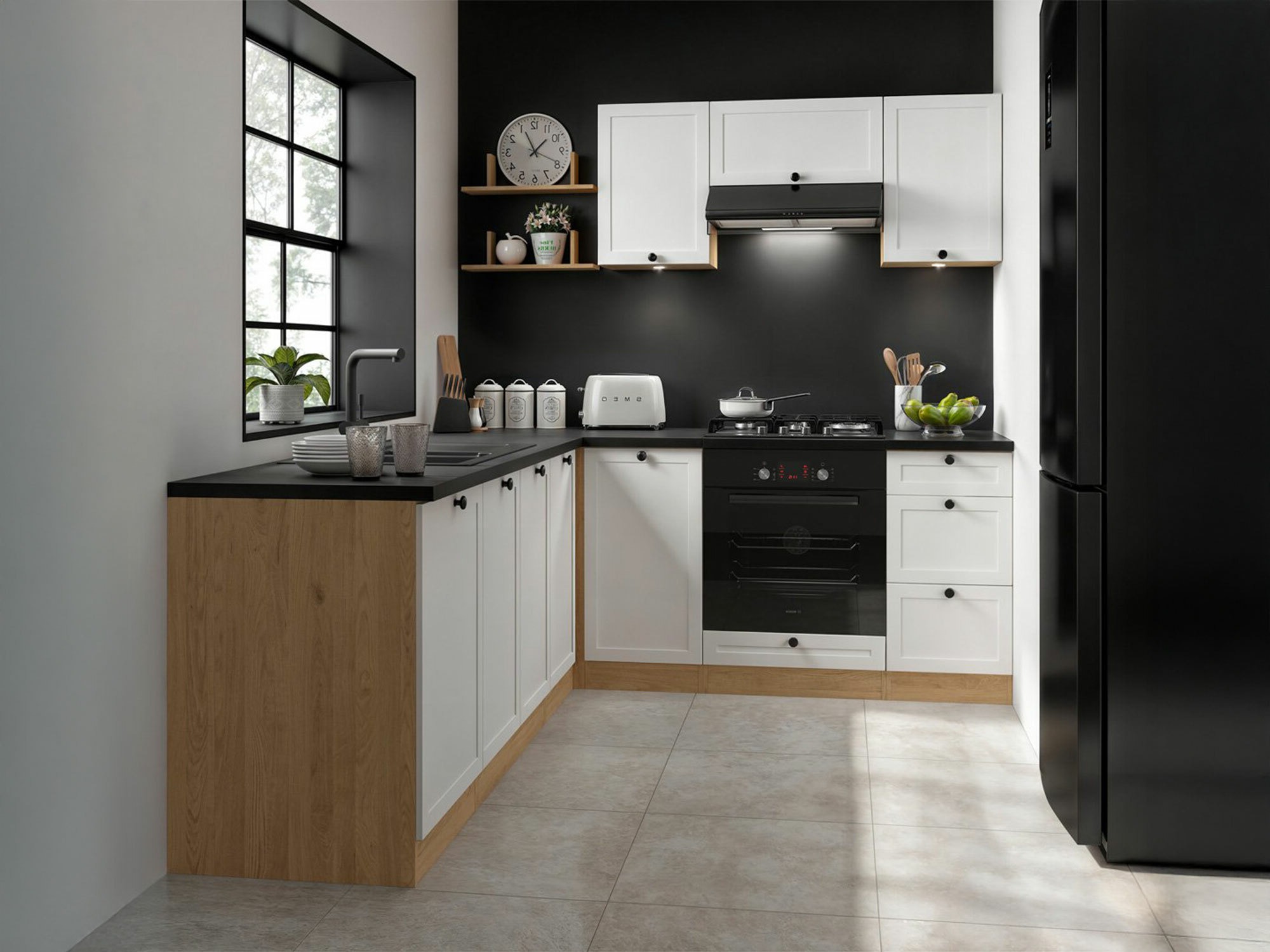 Modulkøkkensæt Classic White Oak 120