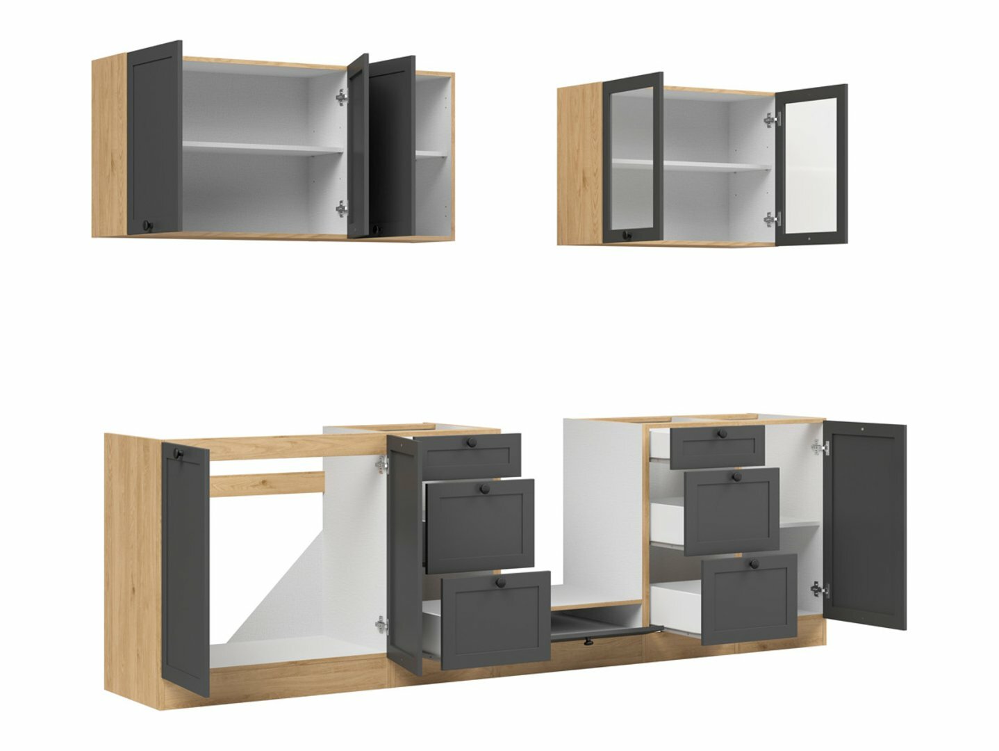Modulkøkkensæt Classic Grey Oak 118