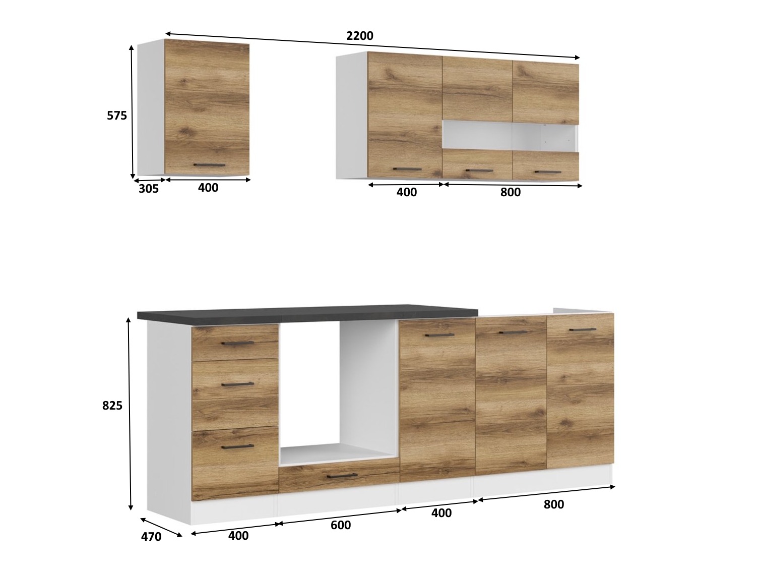 Modulkøkkensæt Dela 114