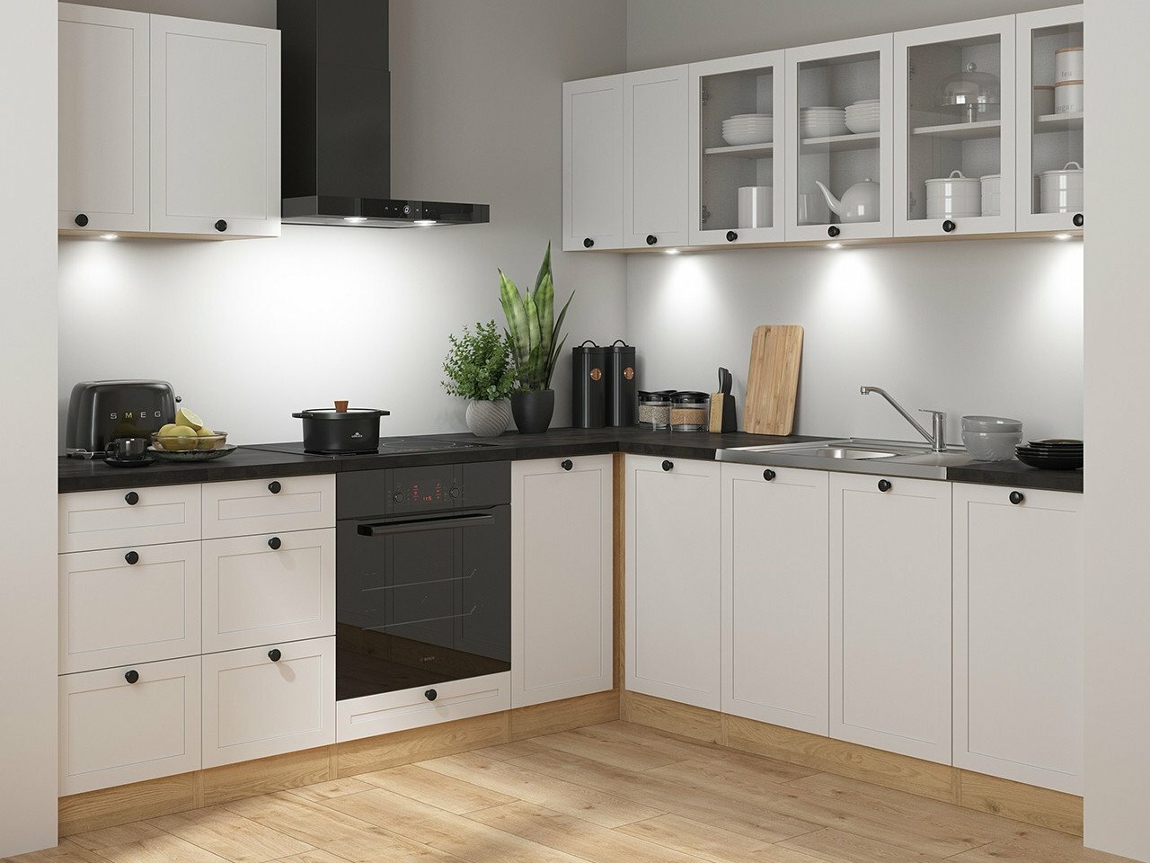 Modulkøkkensæt Classic White Oak 125