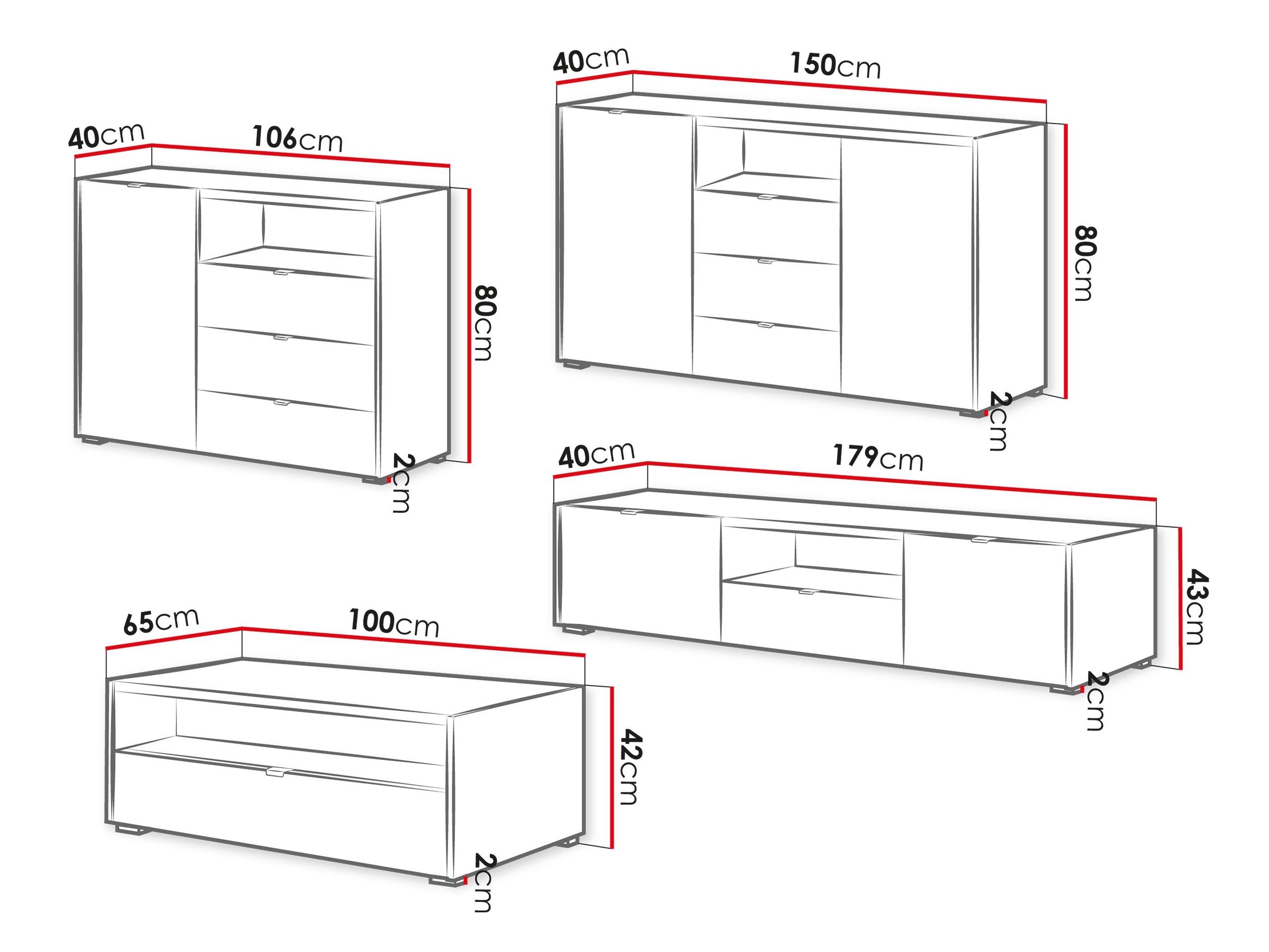 Stuemøbelsæt Comfivo Vomoro 105