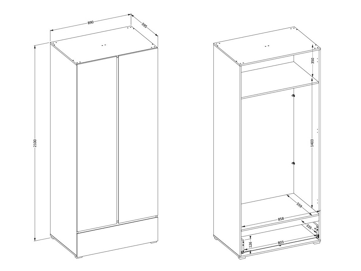 Garderobeskab Alfere 118 (Grøn)
