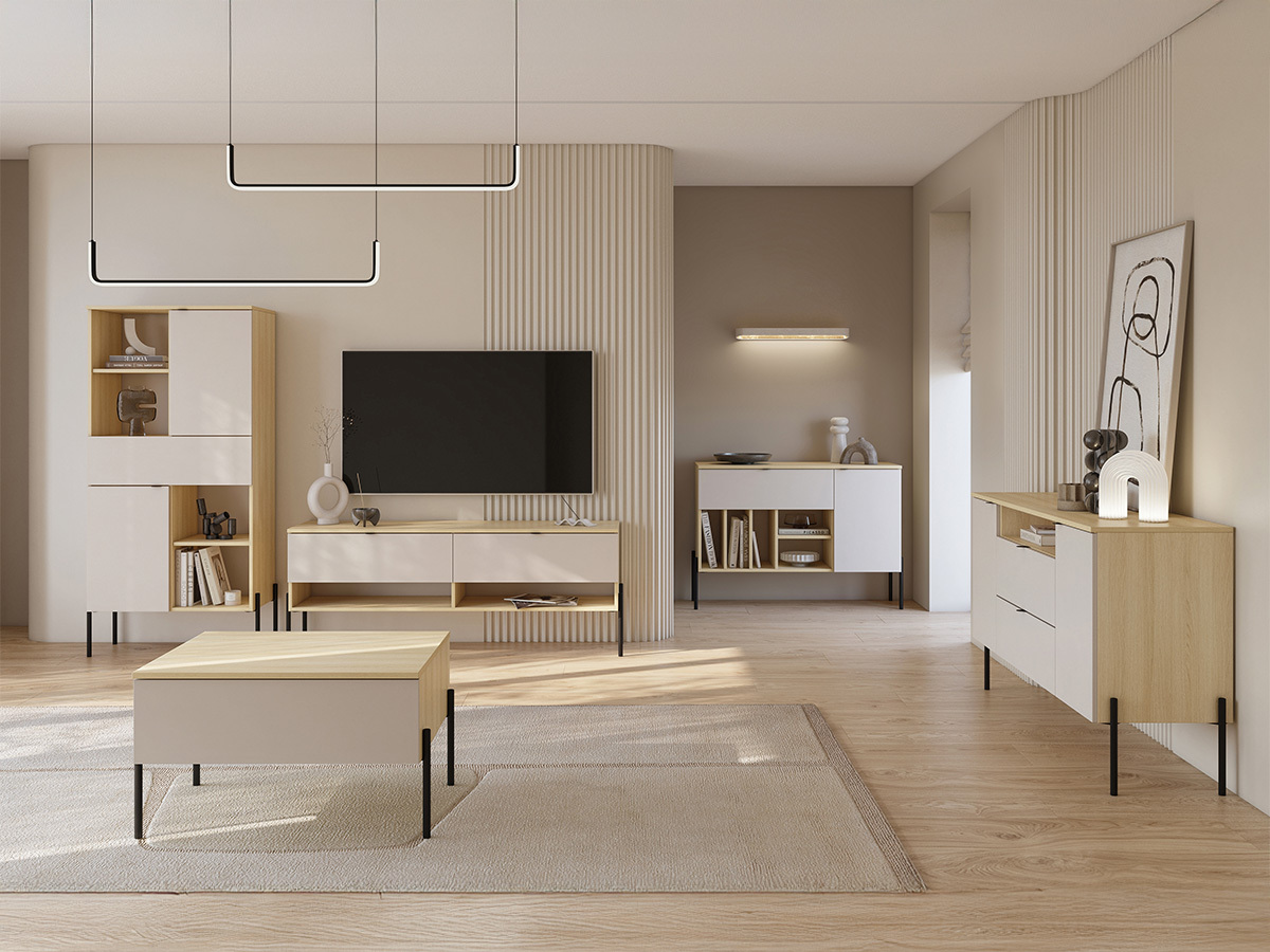 Stuemøbelsæt Levtenu 118 (Egetræ + Kashmir)