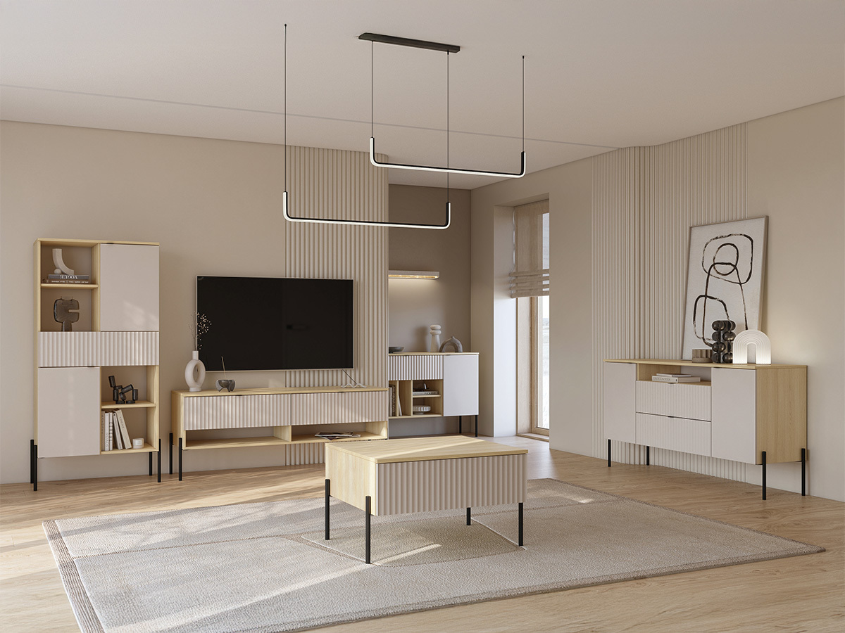 Stuemøbelsæt Levtenu 119 (Egetræ + Kashmir)