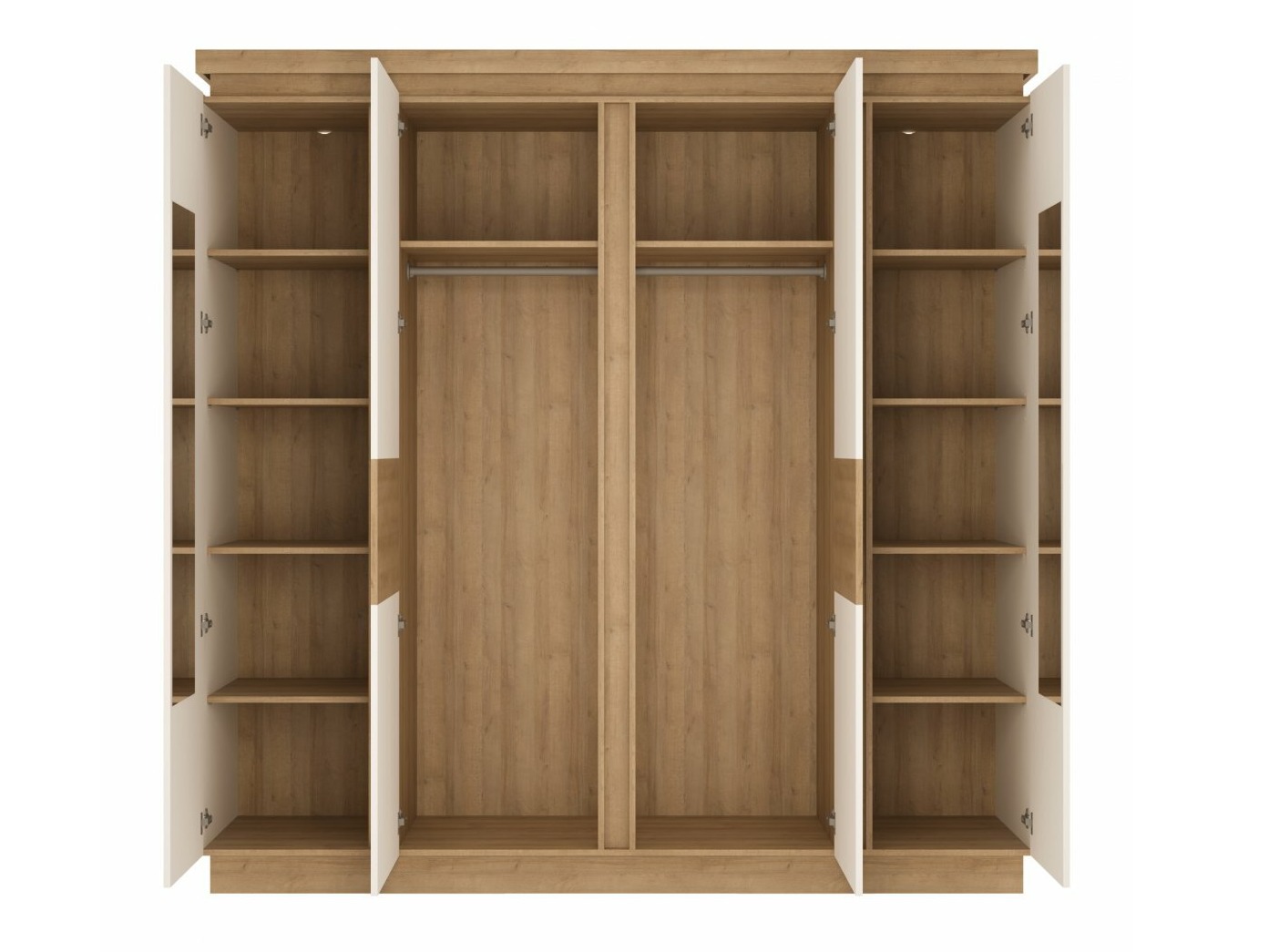 Soveværelsessæt Feldeli 122 (Riviera egetræ + Glansfuld hvid)