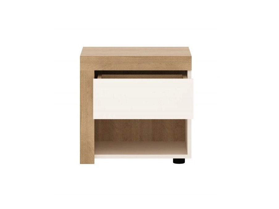 Soveværelsessæt Feldeli 122 (Riviera egetræ + Glansfuld hvid)