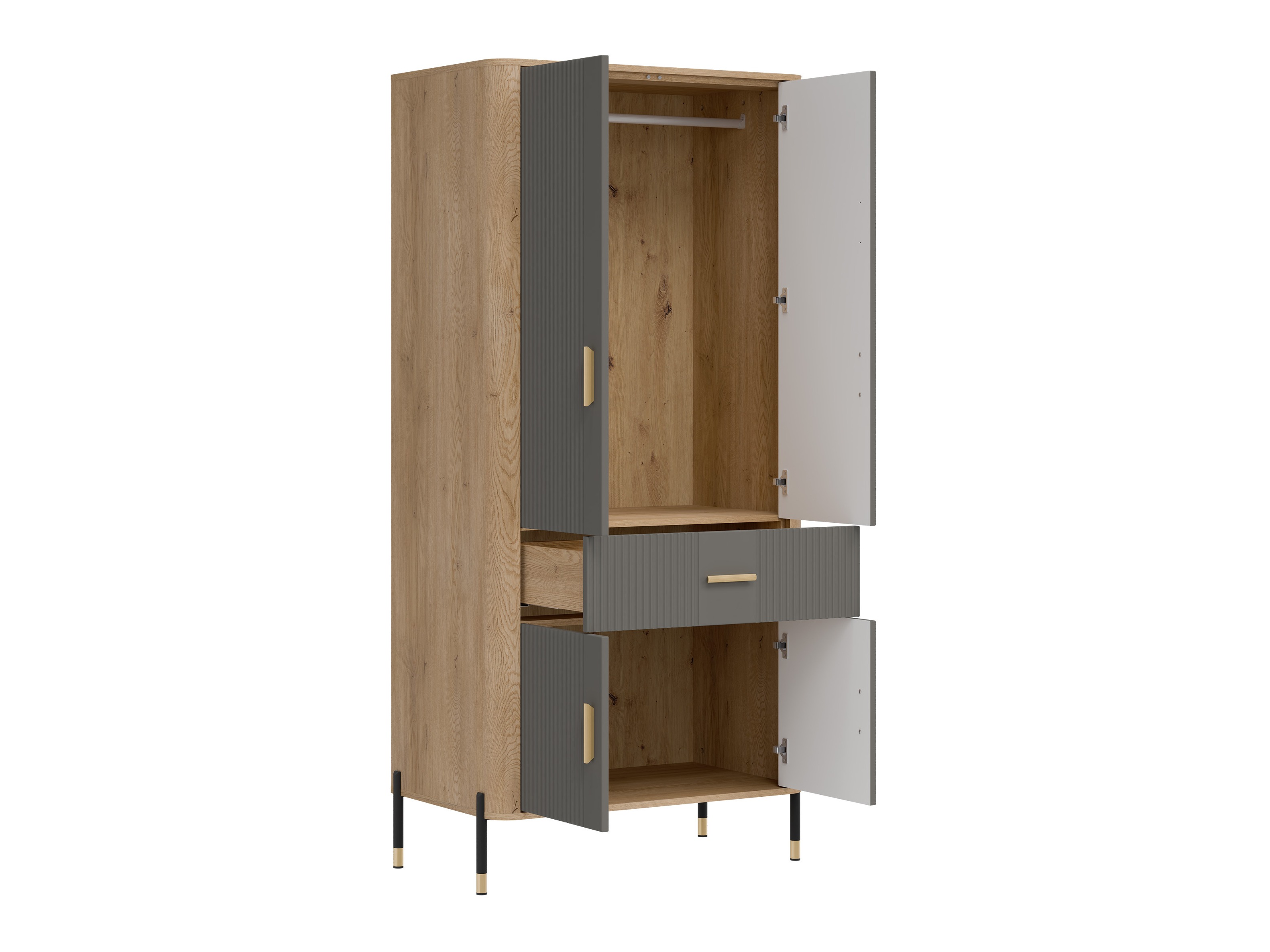 Garderobeskab Flosora 133 (Grå)