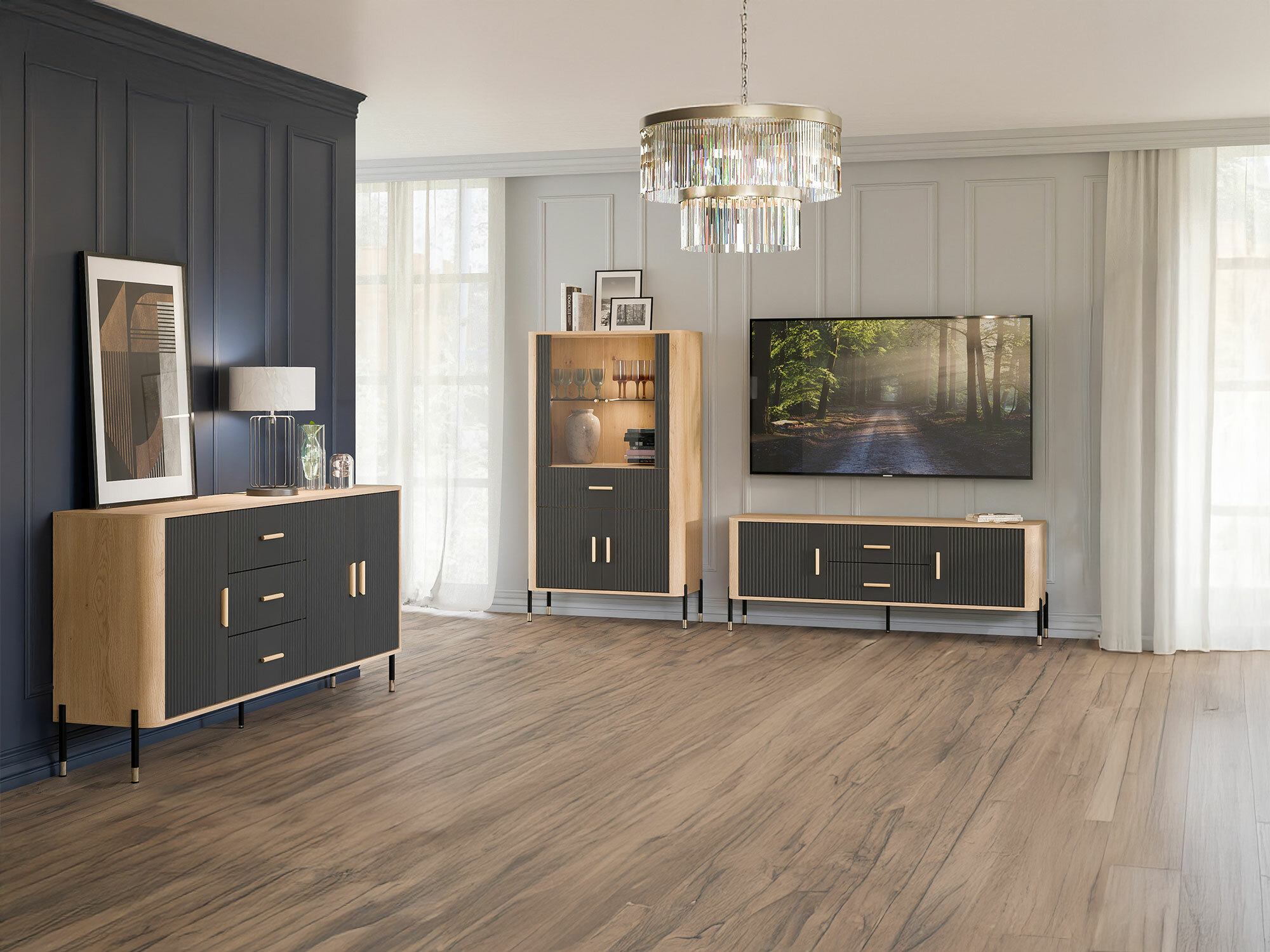 Stuemøbelsæt Flosora 147 (Antracit)