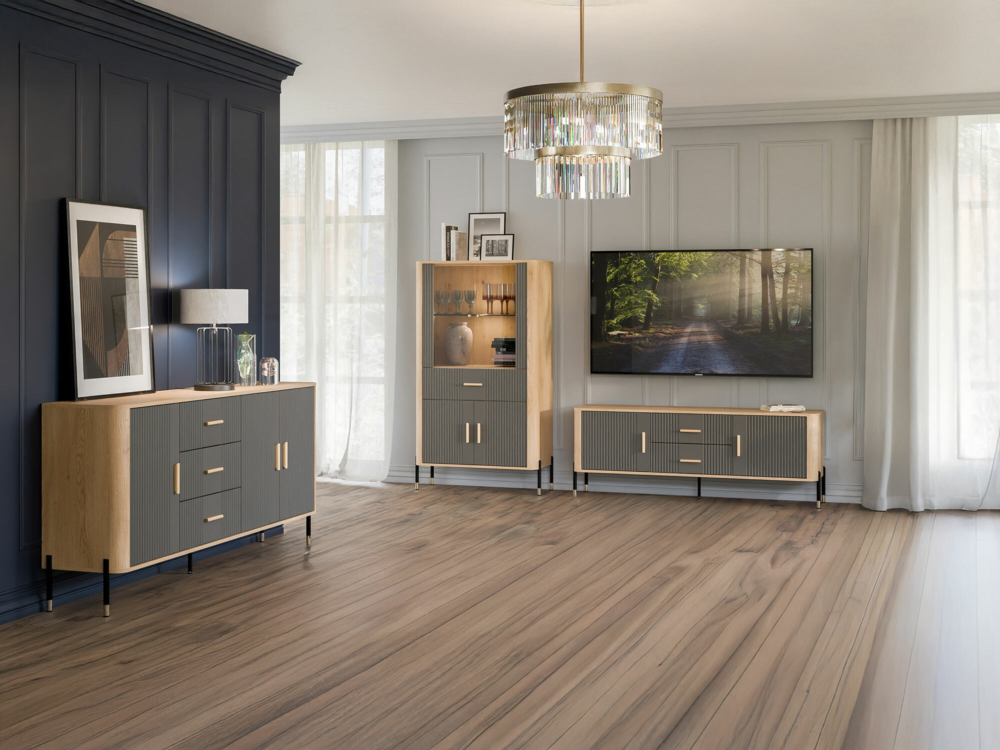 Stuemøbelsæt Flosora 147 (Grå)