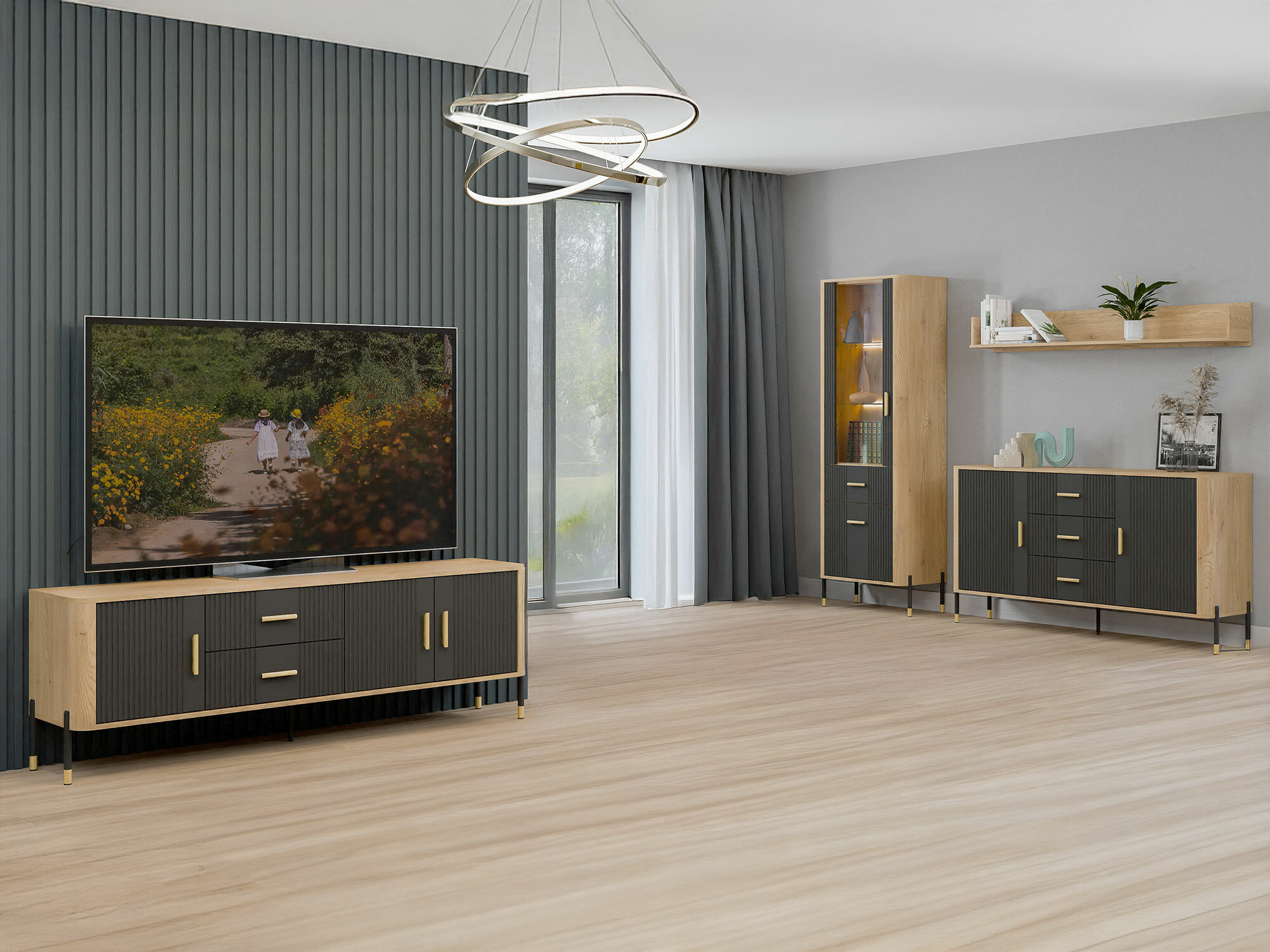 Stuemøbelsæt Flosora 148 (Antracit)