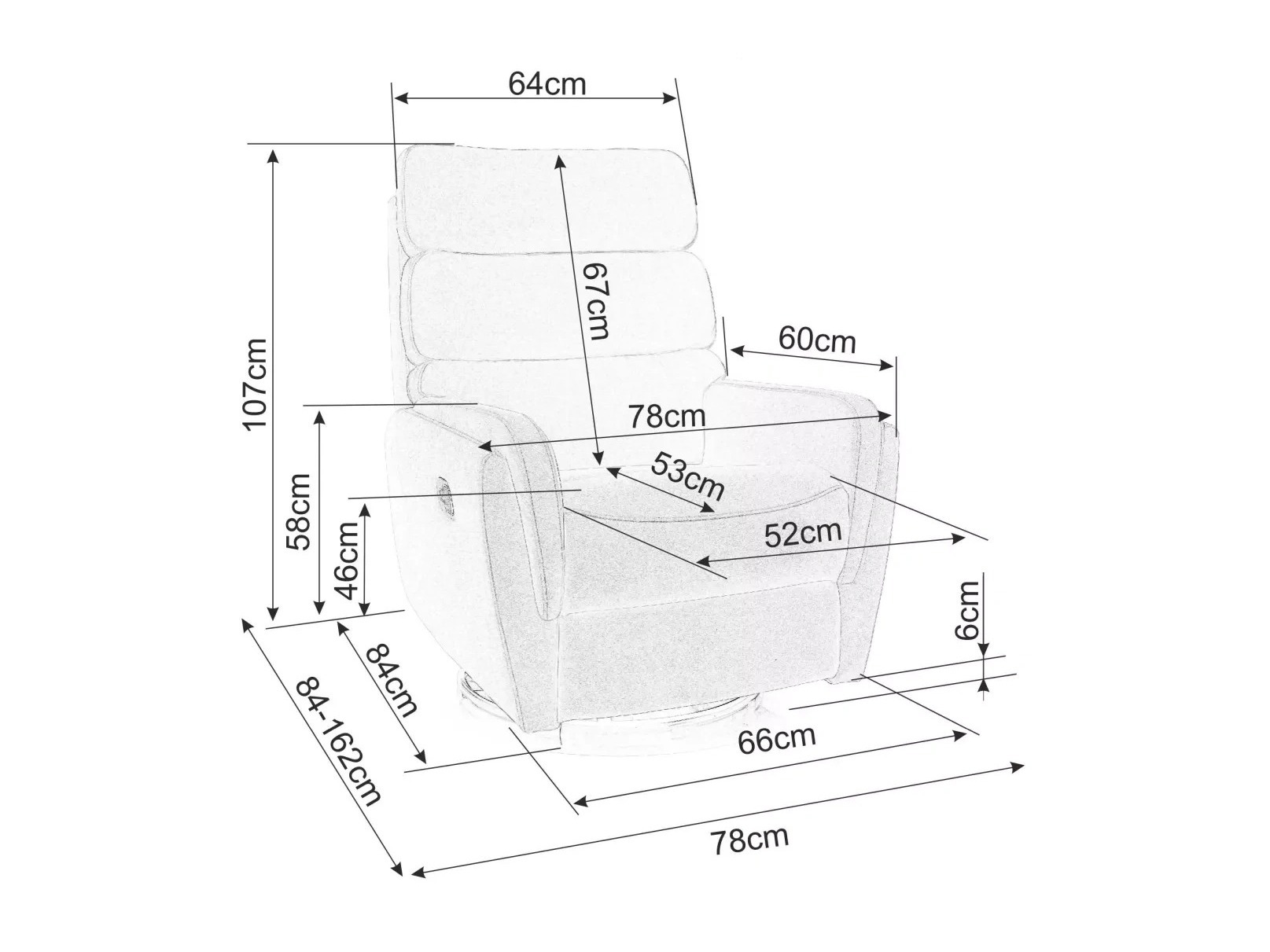 Hvilestol Detroit 877 (Grå)
