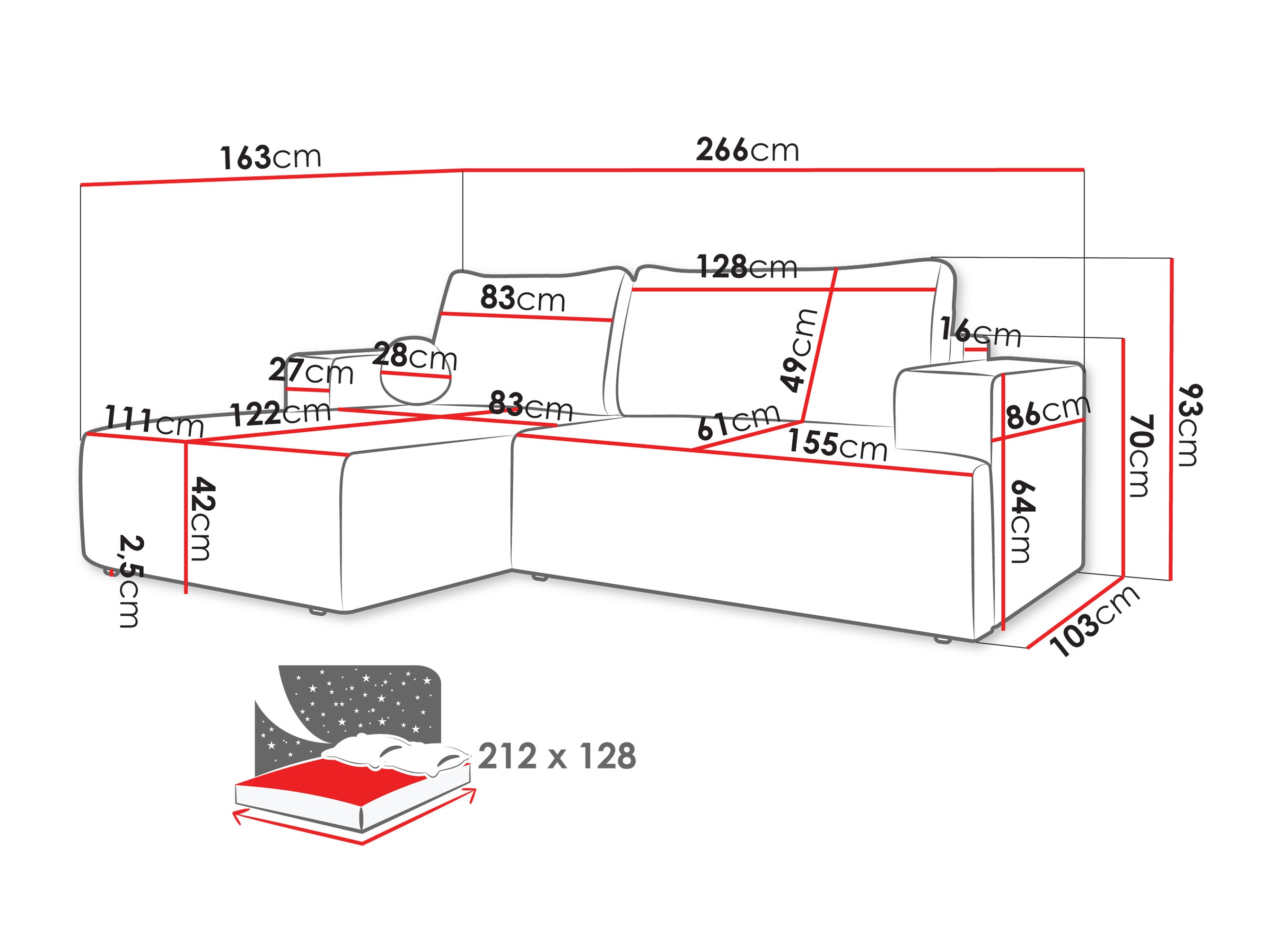 Hjørnesofa Comfivo 456 (Taro 01)