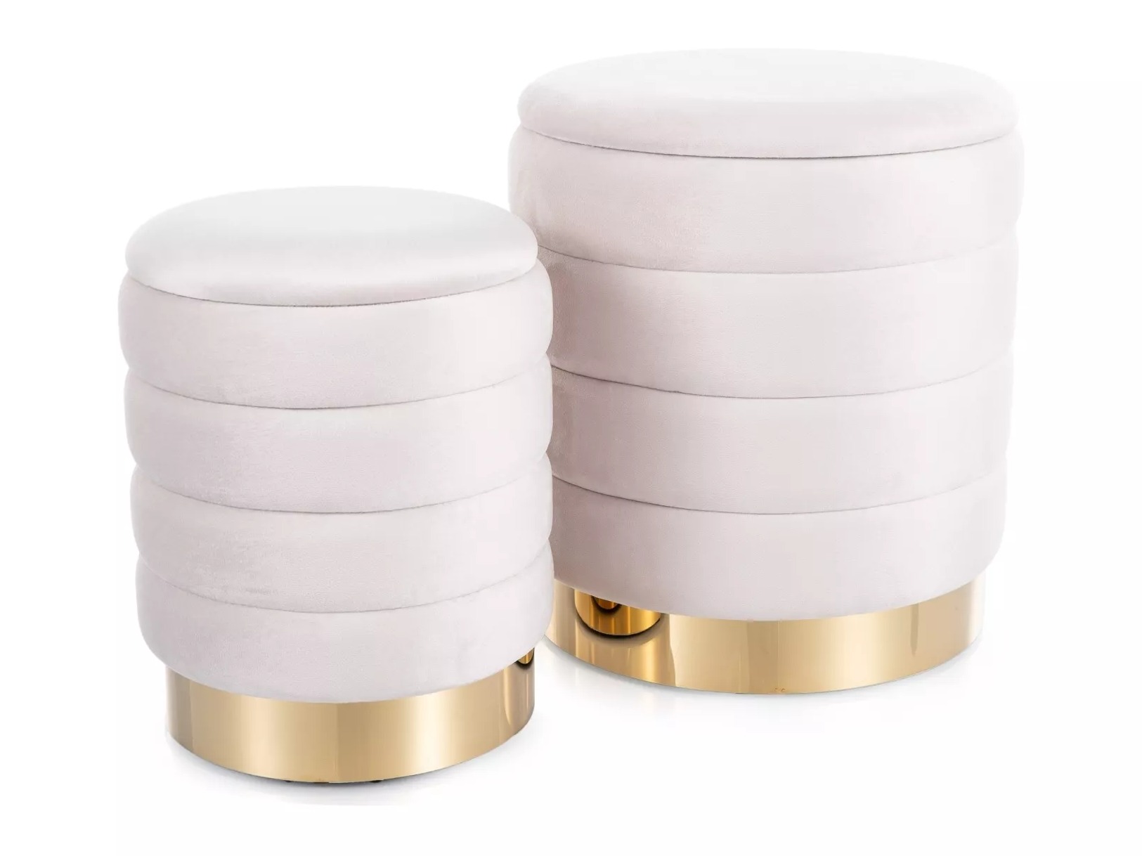 Sæt puffer Detroit 906 (Lys beige)