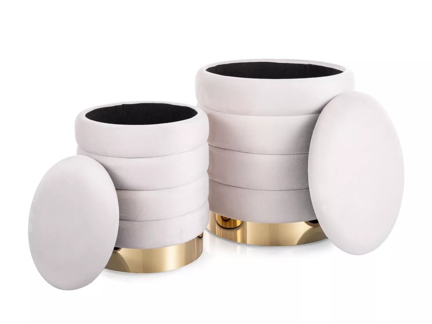 Sæt puffer Detroit 906 (Lys beige)