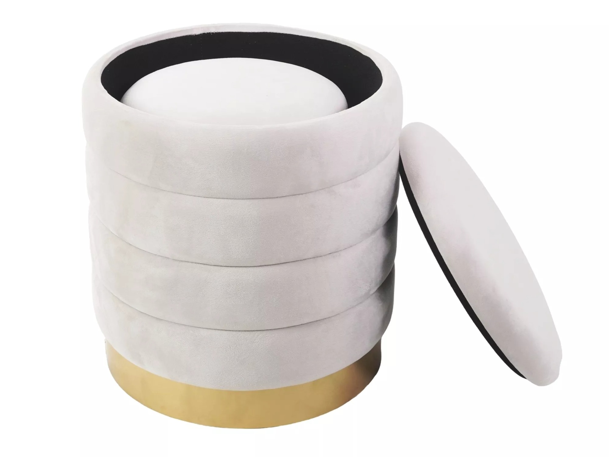 Sæt puffer Detroit 906 (Lys beige)